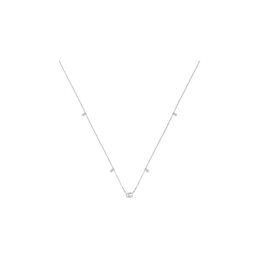 (W) Gucci GG Running Necklace White Gold