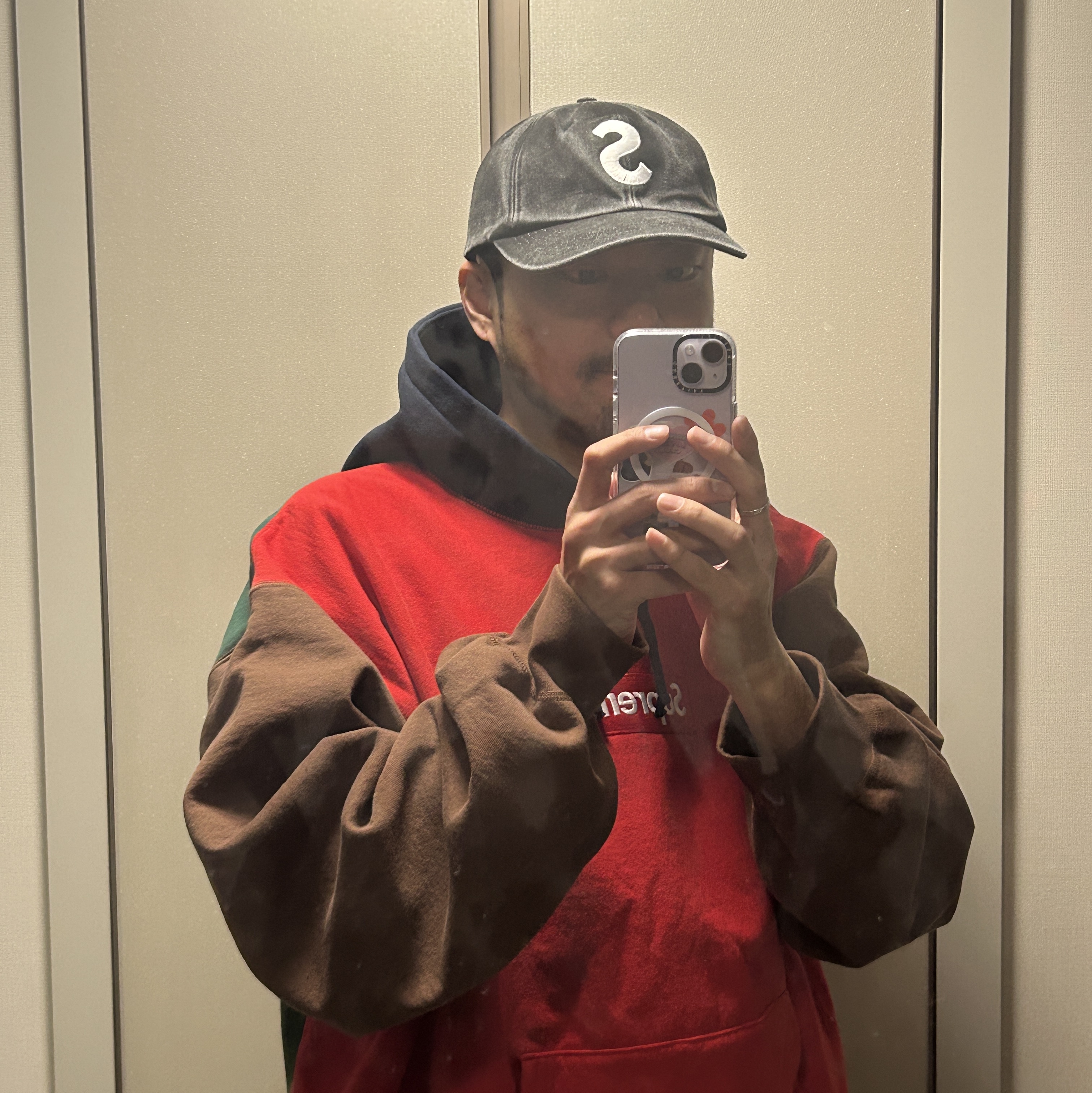 Supreme Pigment S Logo 6-Panel Black - 24FW, Supreme Box Logo Hooded Sweatshirt Multicolor - 24FW 착용 스타일