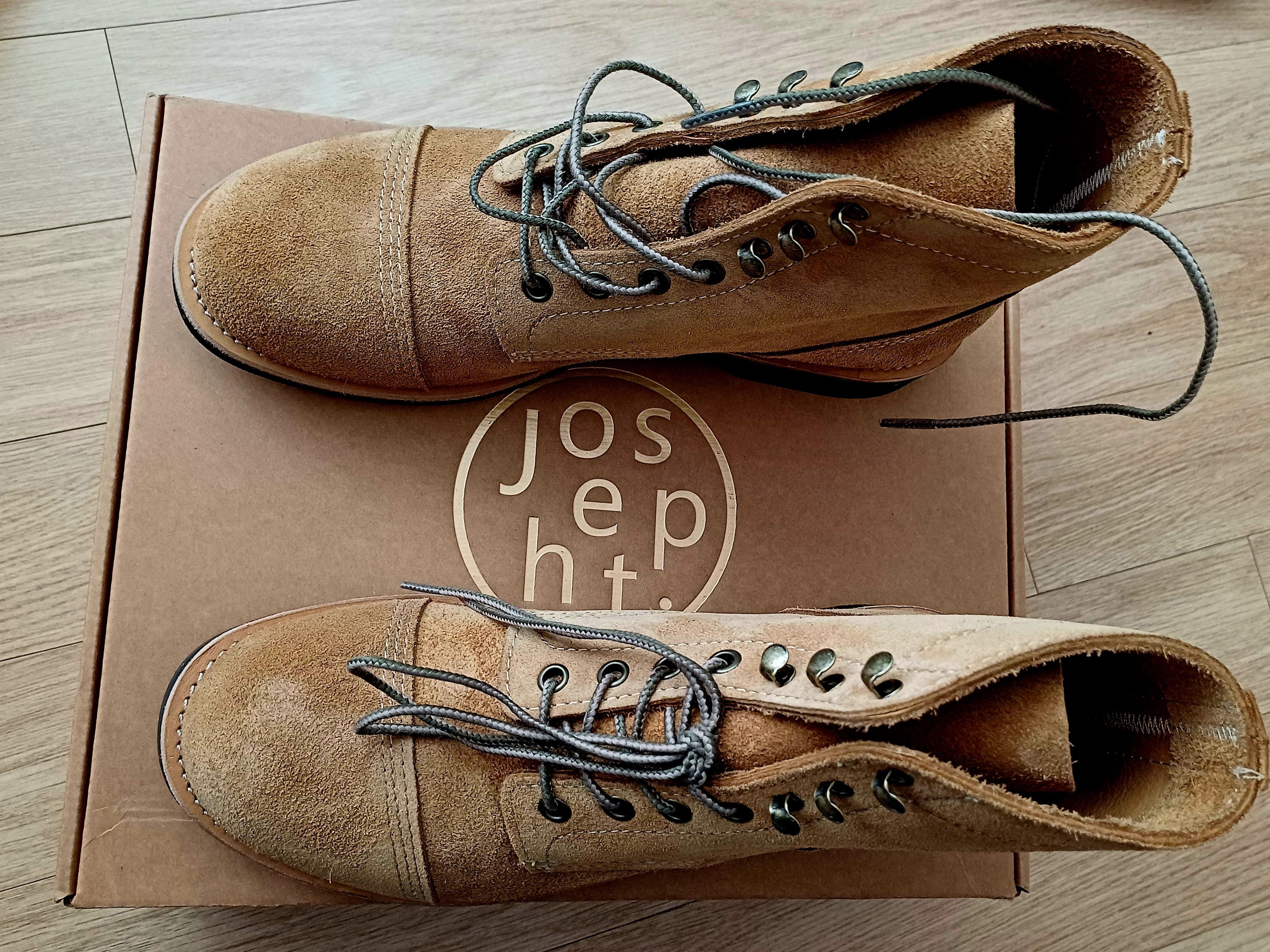 JOSEPHT WorkBoots Beige 착용 스타일 - 3