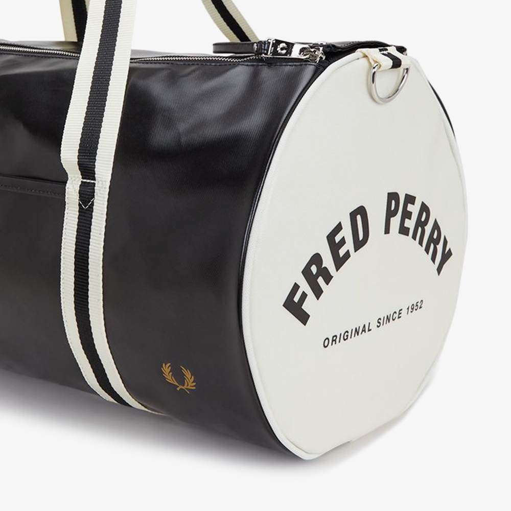 프레드페리 클래식 라지 배럴 백 블랙/에크루(Fred Perry Classic Large Barrel Bag Black/Ecru) - 6
