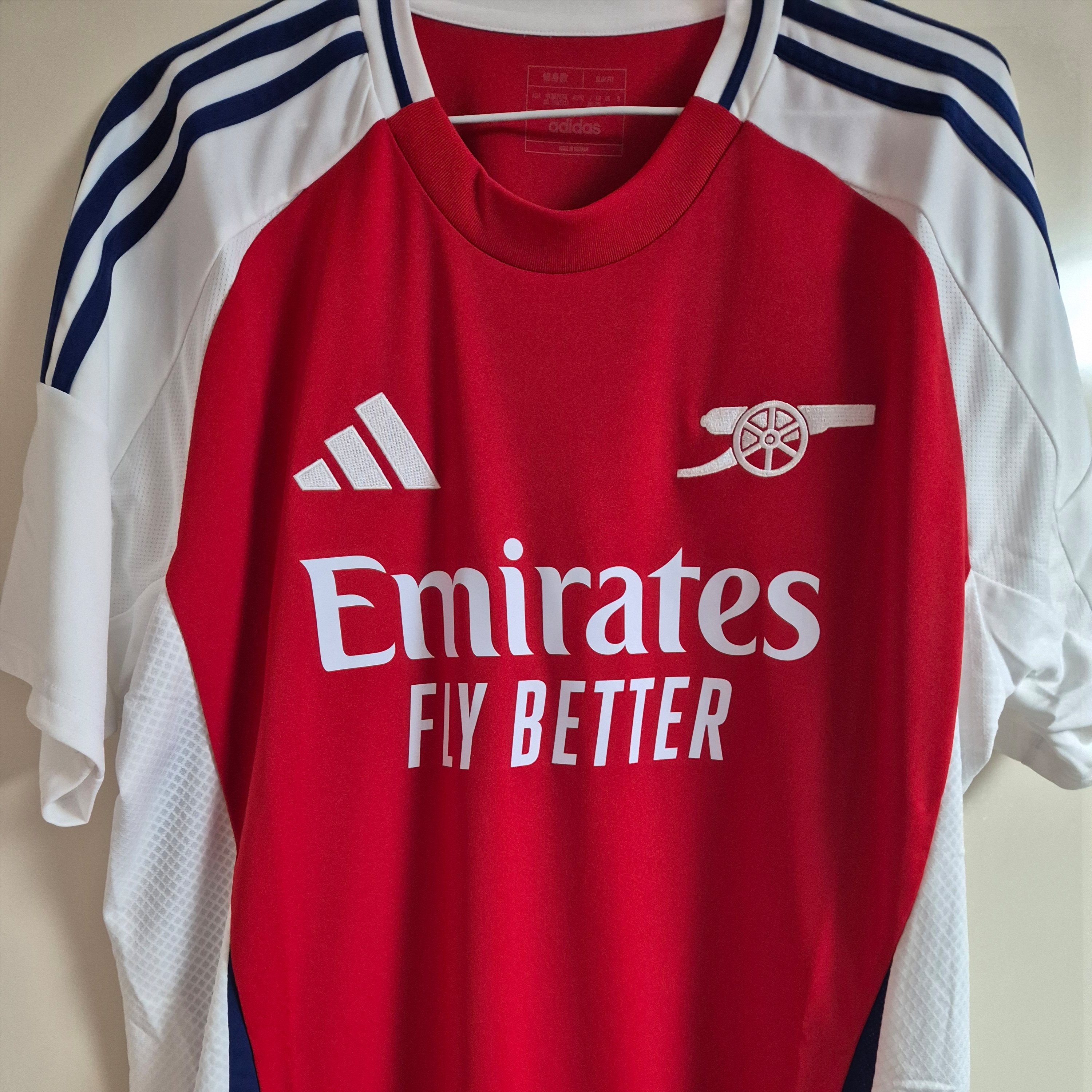 Adidas Arsenal 2024/25 Home Jersey Better Scarlet White - KR Sizing (Non Marking Ver.) 착용 스타일