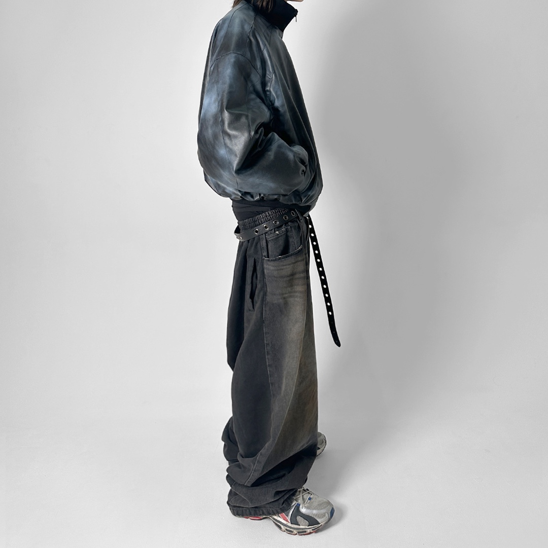Civision by CSC Sinners Cap, Civision by CSC Artificial Leather Bomber Jacket Black 착용 스타일 - 3