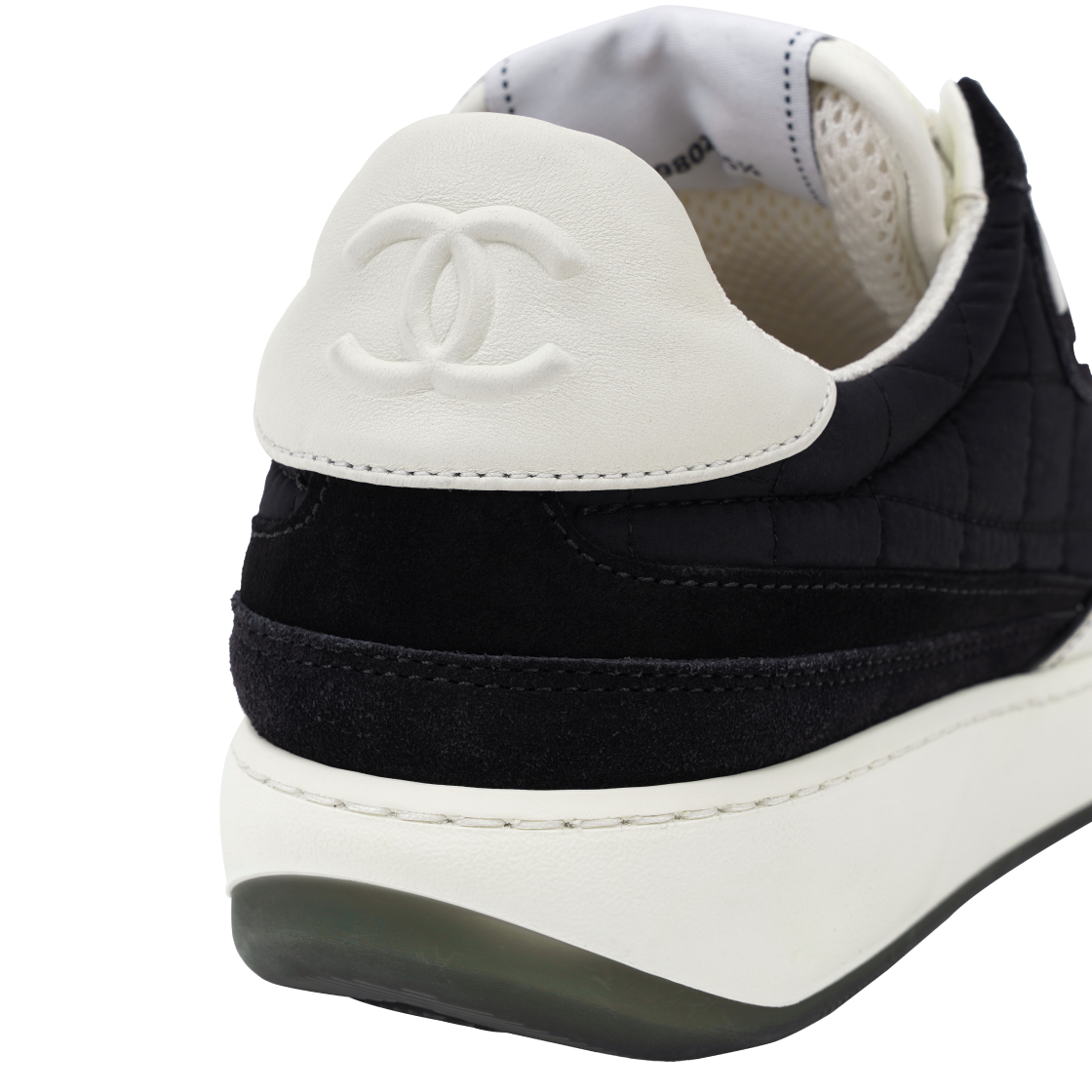 (W) 샤넬 스니커즈 패브릭 스웨이드 카프스킨 & 블랙 화이트((W) Chanel Sneakers Fabric Suede Calfskin & Black White) - 9