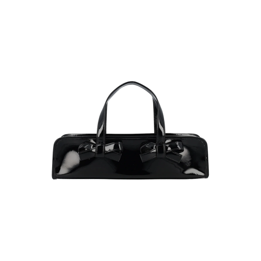 Comme des Garcons Girl Ribbon Detailed Zip-Up Tote Bag Black