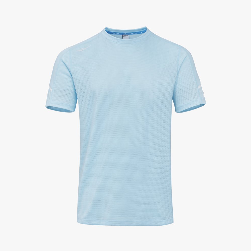 프로-스펙스 JQD 통기 러닝 반팔 티셔츠 라이트블루(PRO-SPECS JQD Breathable Running Short Sleeve T-Shirt Light Blue) - 5