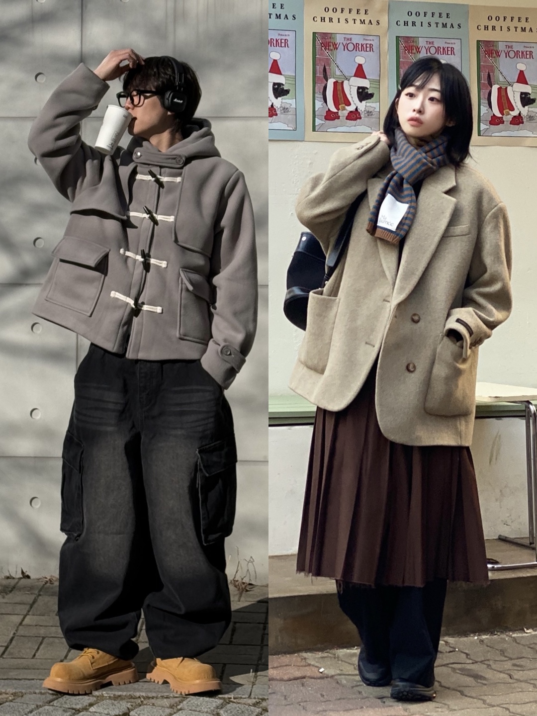 Millo Women Cut Off Pleated Skirt Charcoal Gray, Porter Tanker Shoulder Bag S Black 착용 스타일 - 2