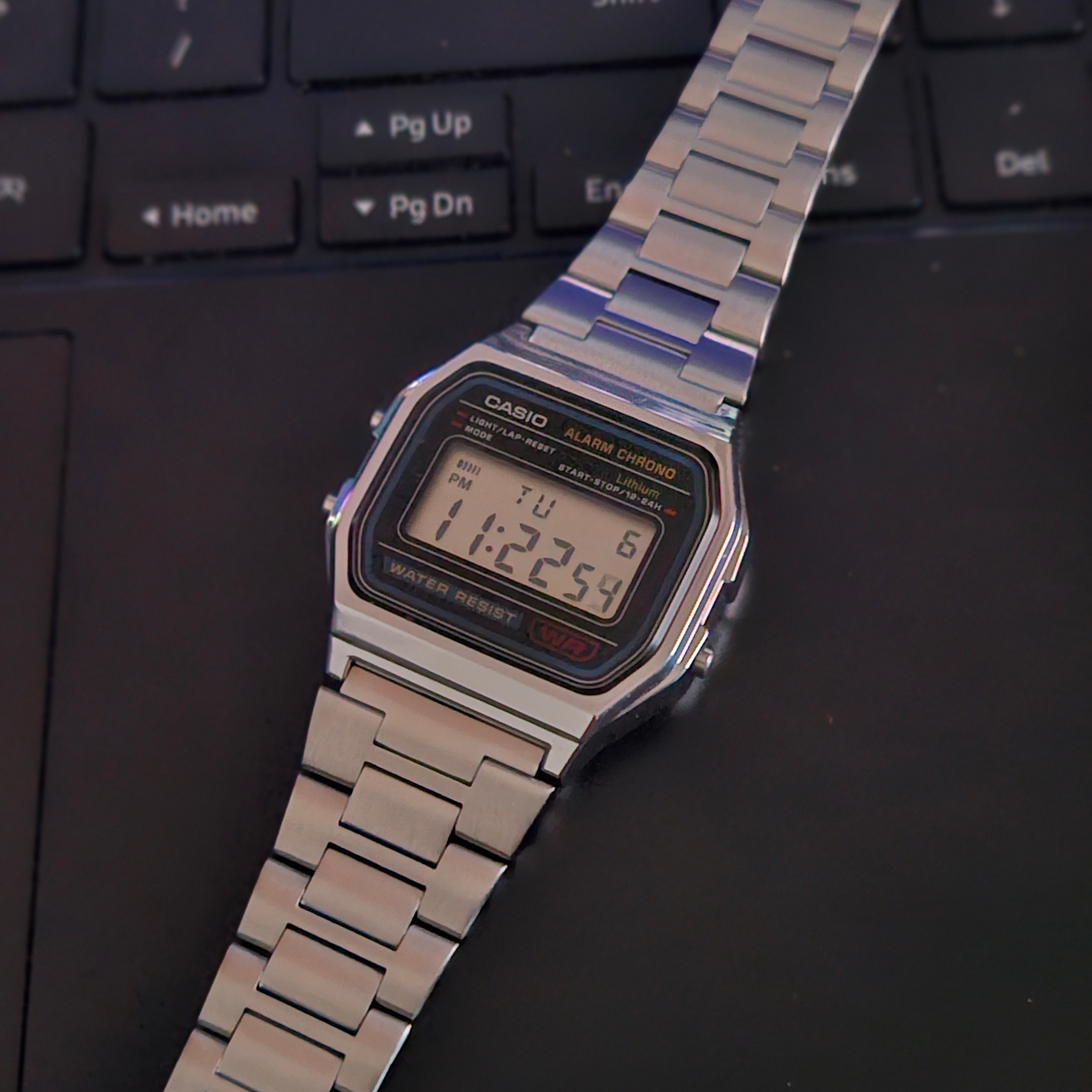 Casio A-158WA-1 착용 스타일