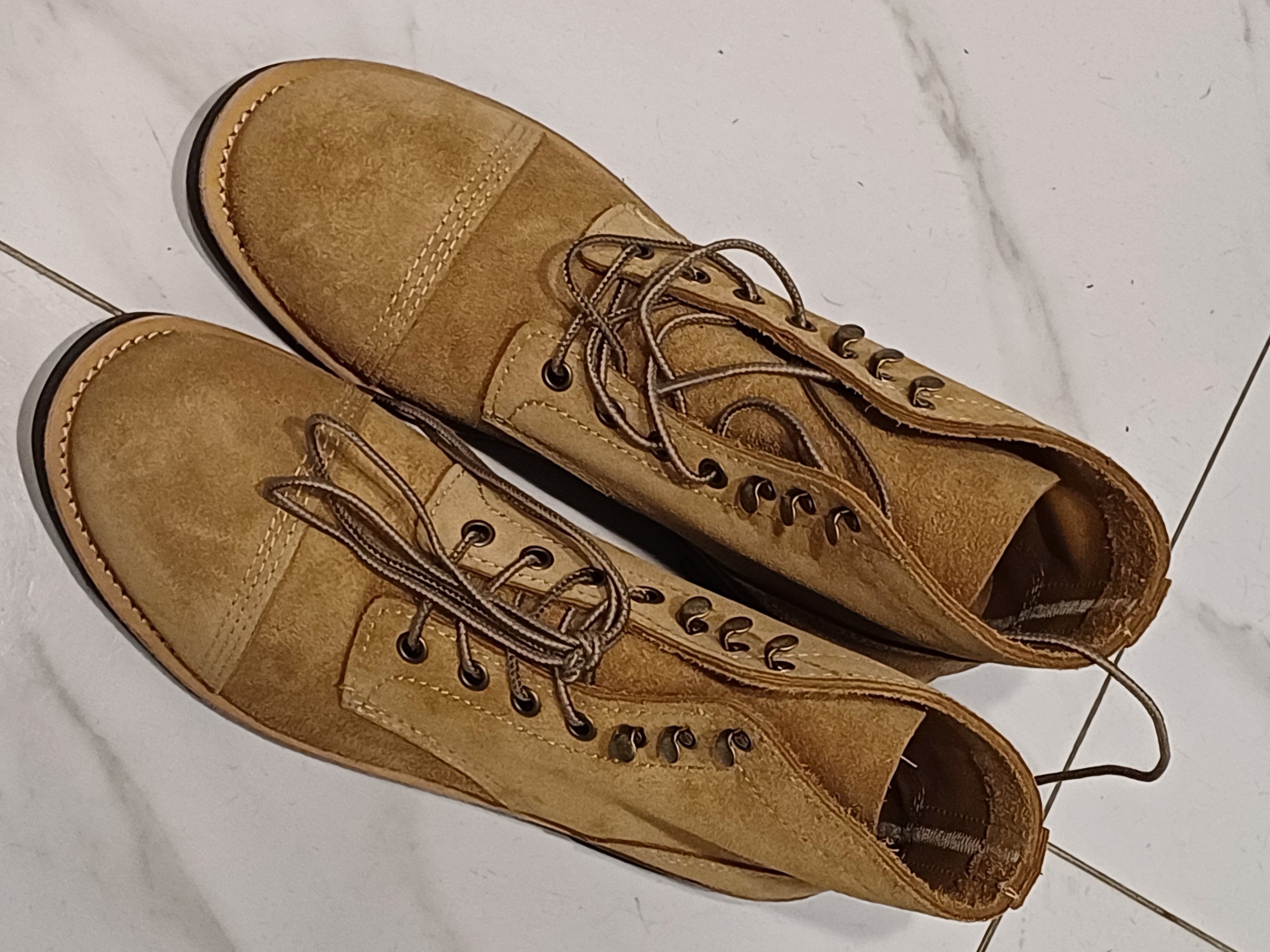 JOSEPHT WorkBoots Beige 착용 스타일 - 2