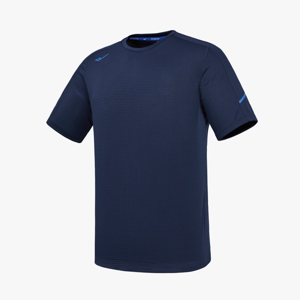프로-스펙스 JQD 통기 러닝 반팔 티셔츠 다크네이비(PRO-SPECS JQD Breathable Running Short Sleeve T-Shirt Dark Navy) - 3
