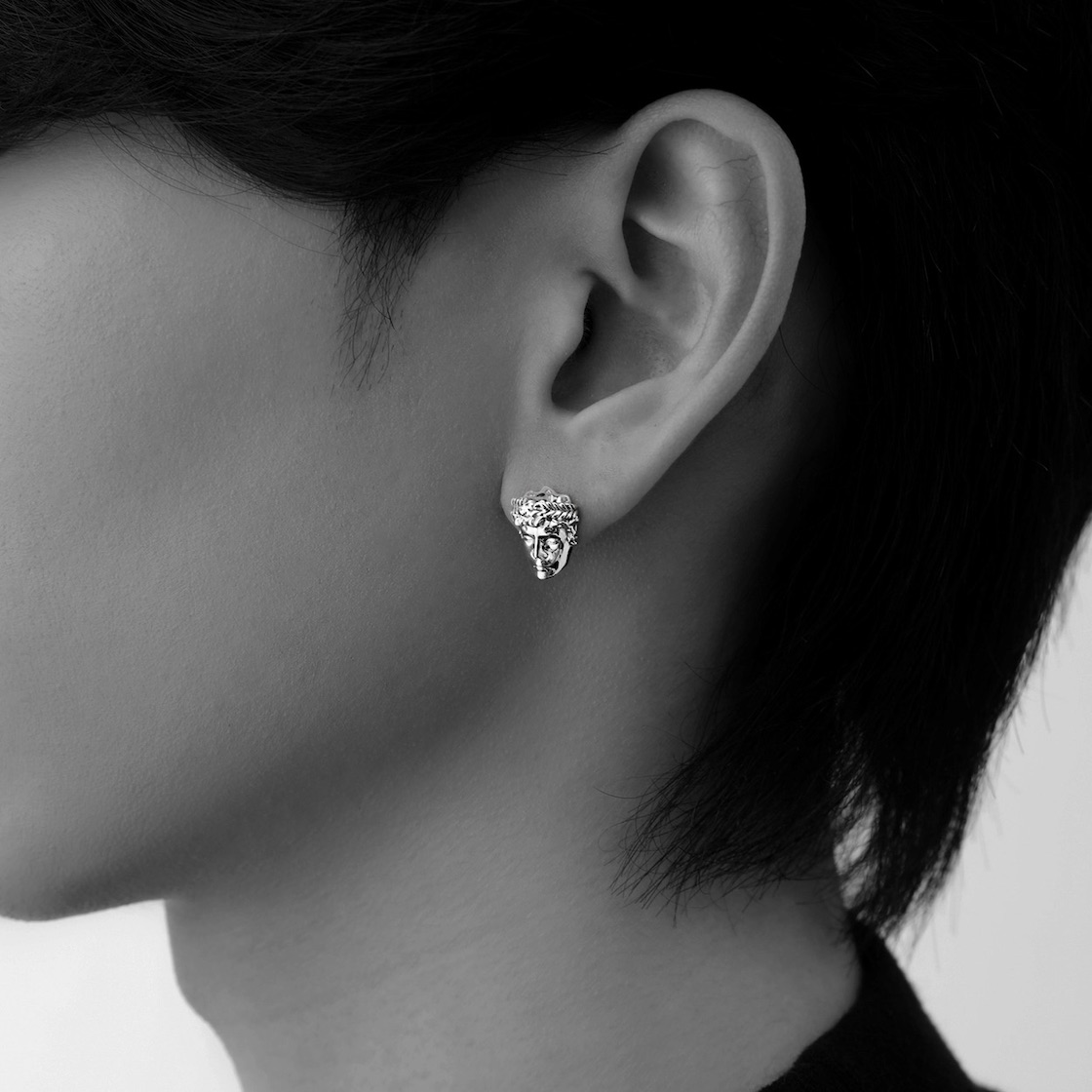 다비드 아발론 14mm 다비드 피스 실버 이어링 2pcs(DAVID AVLN 14mm David Piece Silver Earring 2pcs) - 2