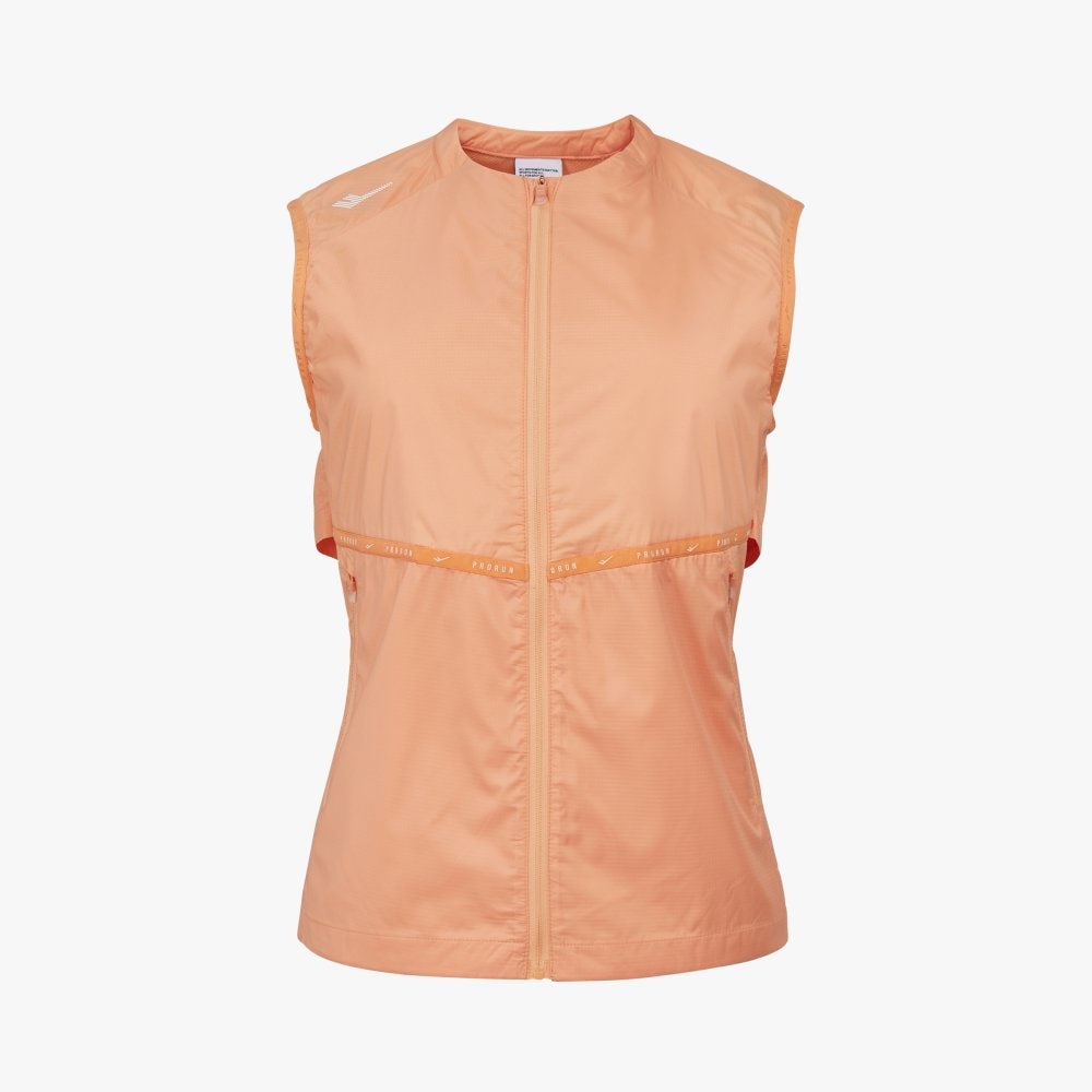 PR3WV24S111 PRO-SPECS Padded Lightweight Running Vest Peach Orange - #2