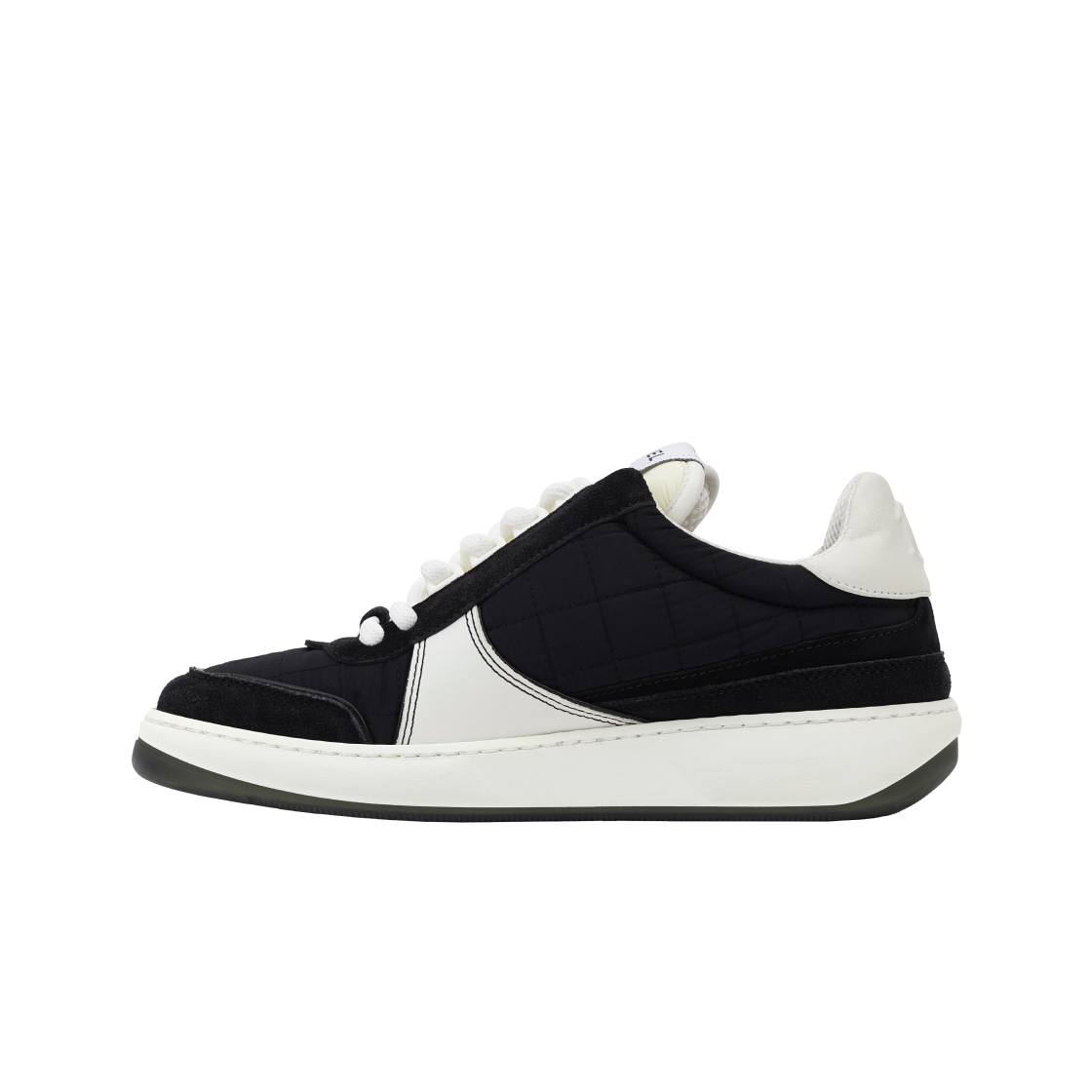 (W) 샤넬 스니커즈 패브릭 스웨이드 카프스킨 & 블랙 화이트((W) Chanel Sneakers Fabric Suede Calfskin & Black White) - 3