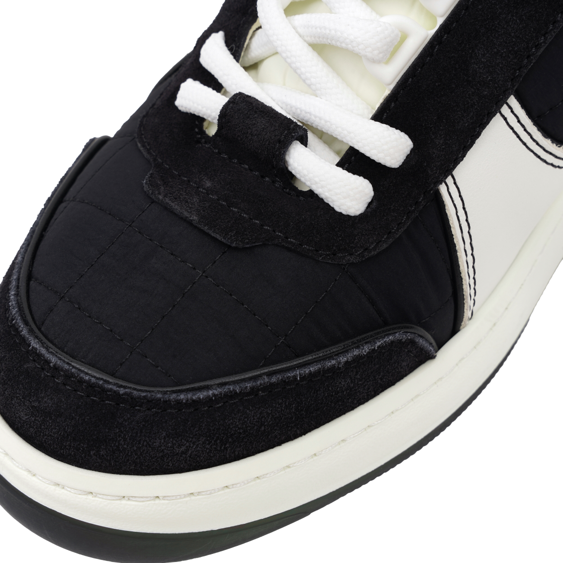 (W) 샤넬 스니커즈 패브릭 스웨이드 카프스킨 & 블랙 화이트((W) Chanel Sneakers Fabric Suede Calfskin & Black White) - 7