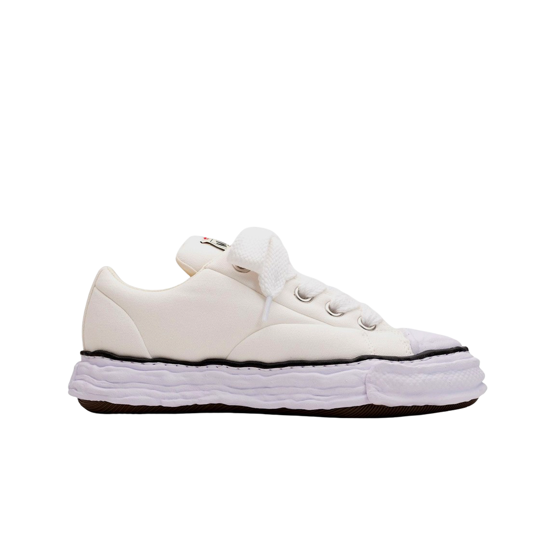 메종 미하라 야스히로 피터슨23 OG 솔 패디드 캔버스 로우탑 스니커즈 화이트(Maison Mihara Yasuhiro Peterson23 OG Sole Padded Canvas Low-top Sneakers White) - 1