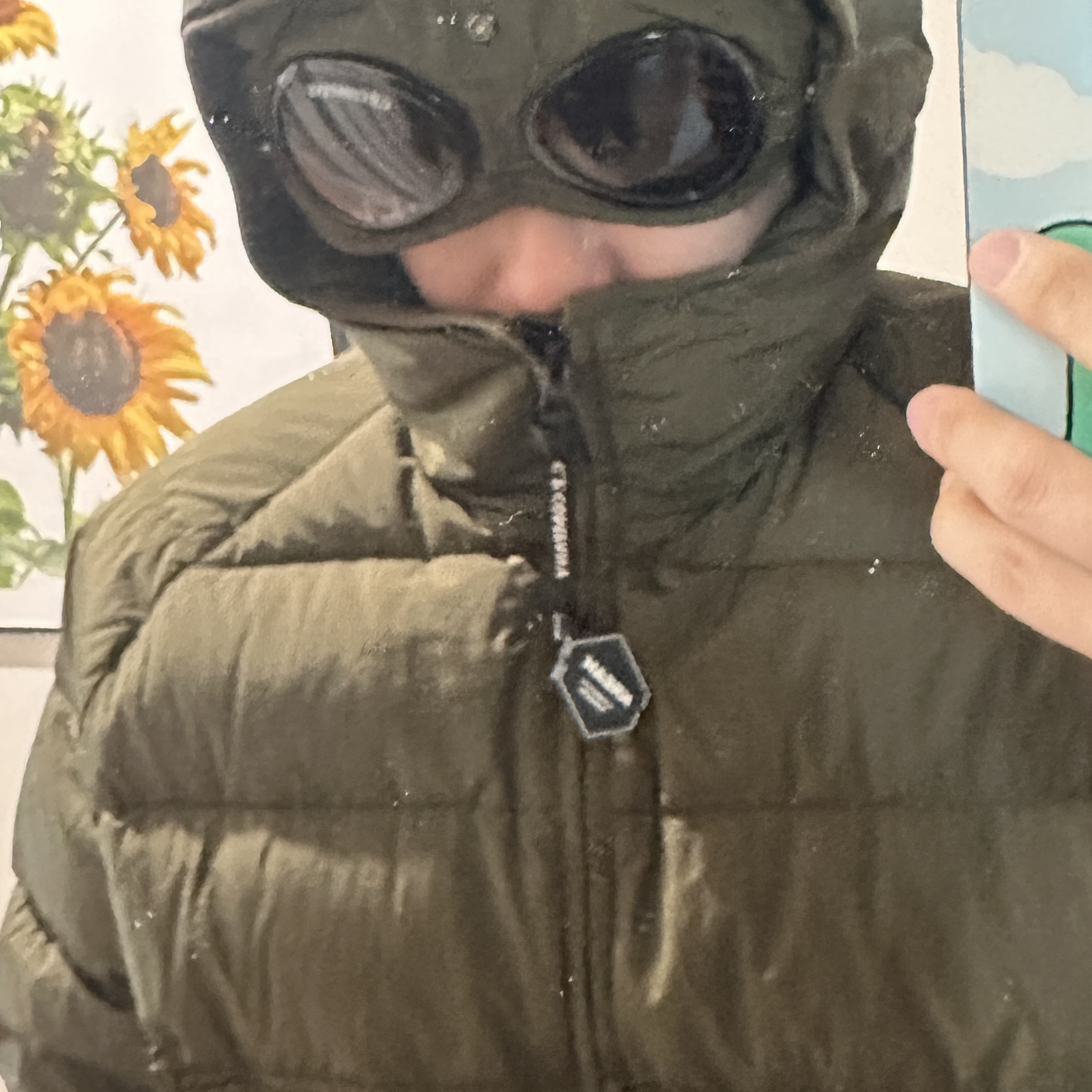 C.P. Company Eco-Chrome R Hooded Down Goggle Jacket Ivy Green - 23FW 착용 스타일 - 8