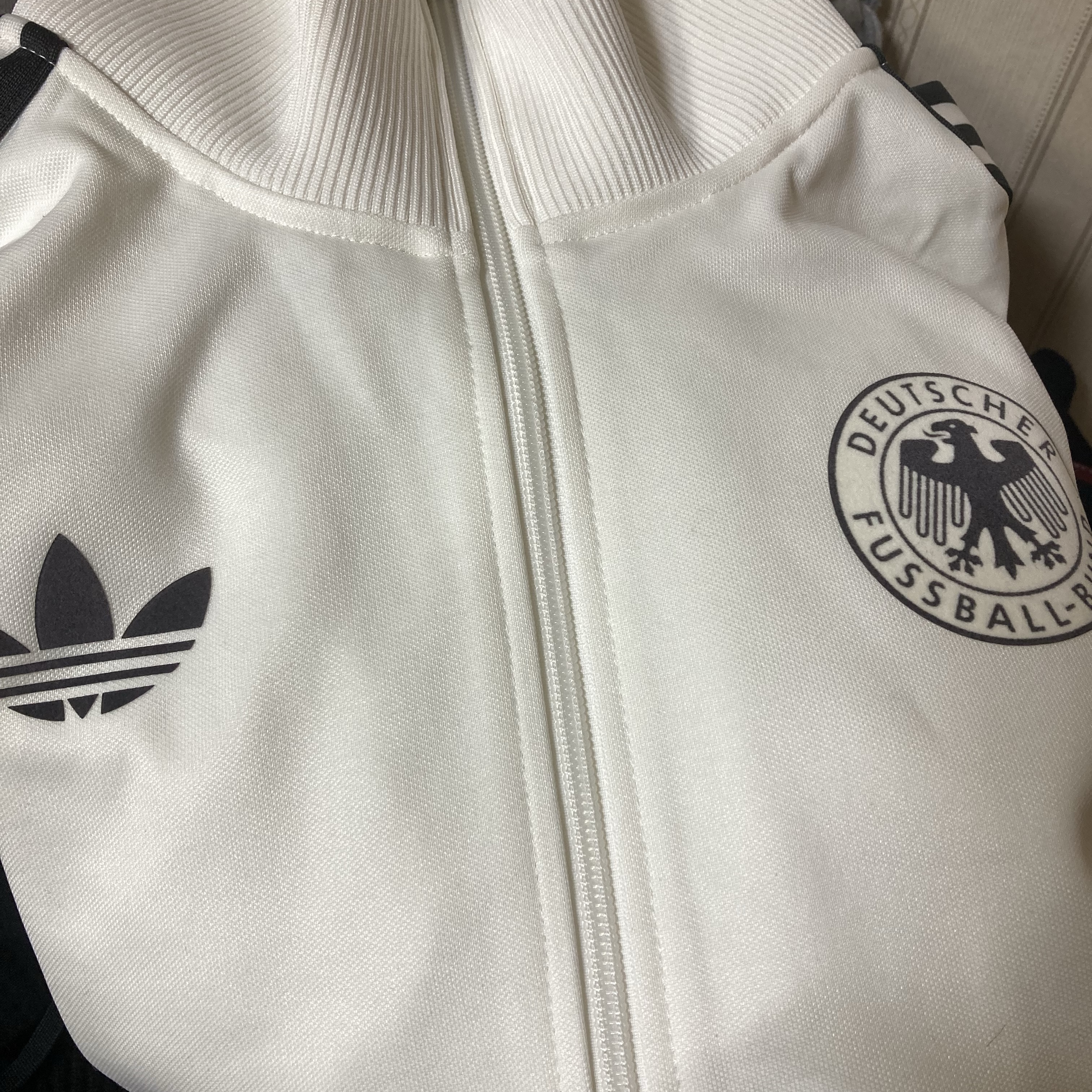 Adidas German Beckenbauer Track Top Off White - KR Sizing 착용 스타일