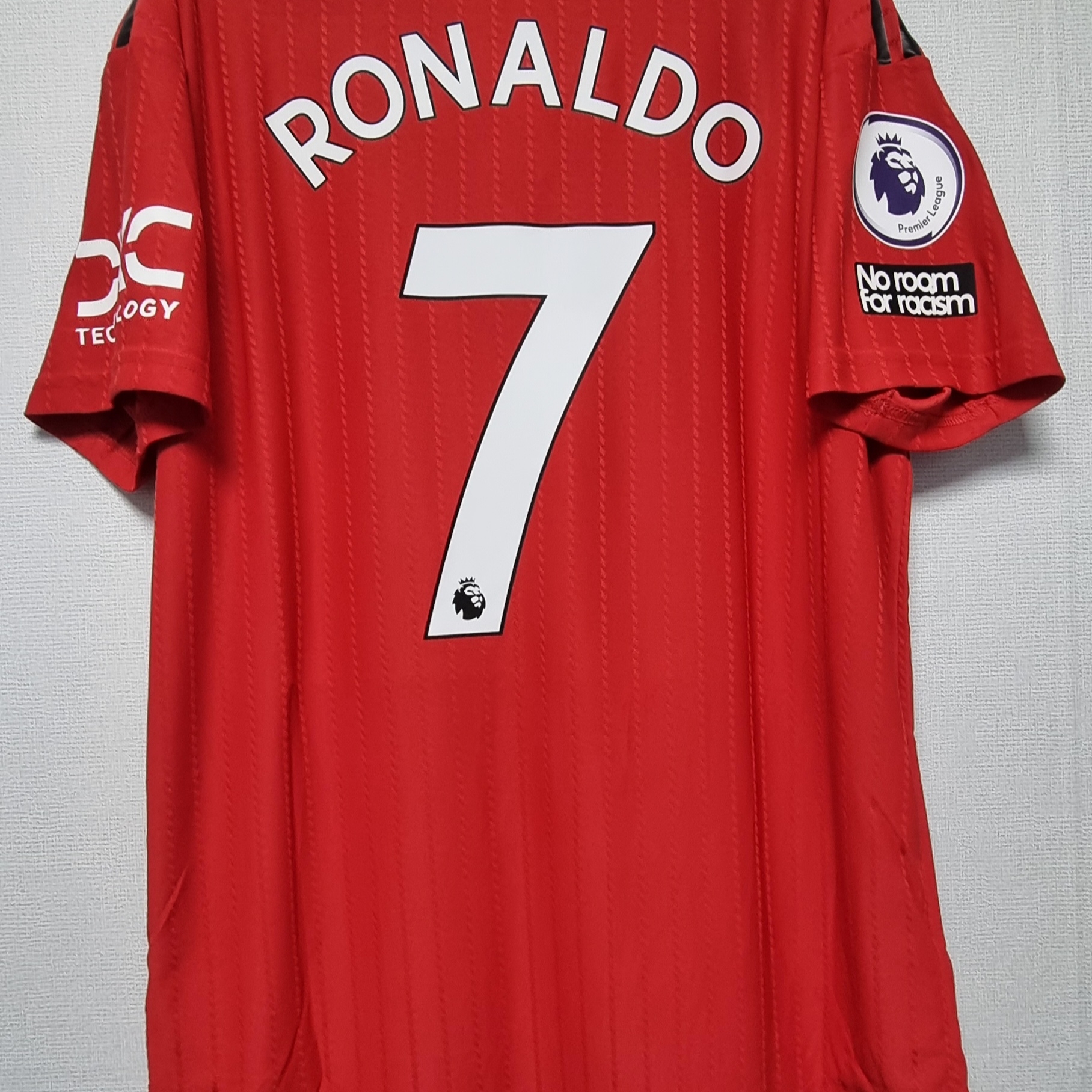 Adidas Manchester United 2022/23 Home Authentic Jersey Real Red  - US Sizing (Non Marking Ver.) 착용 스타일