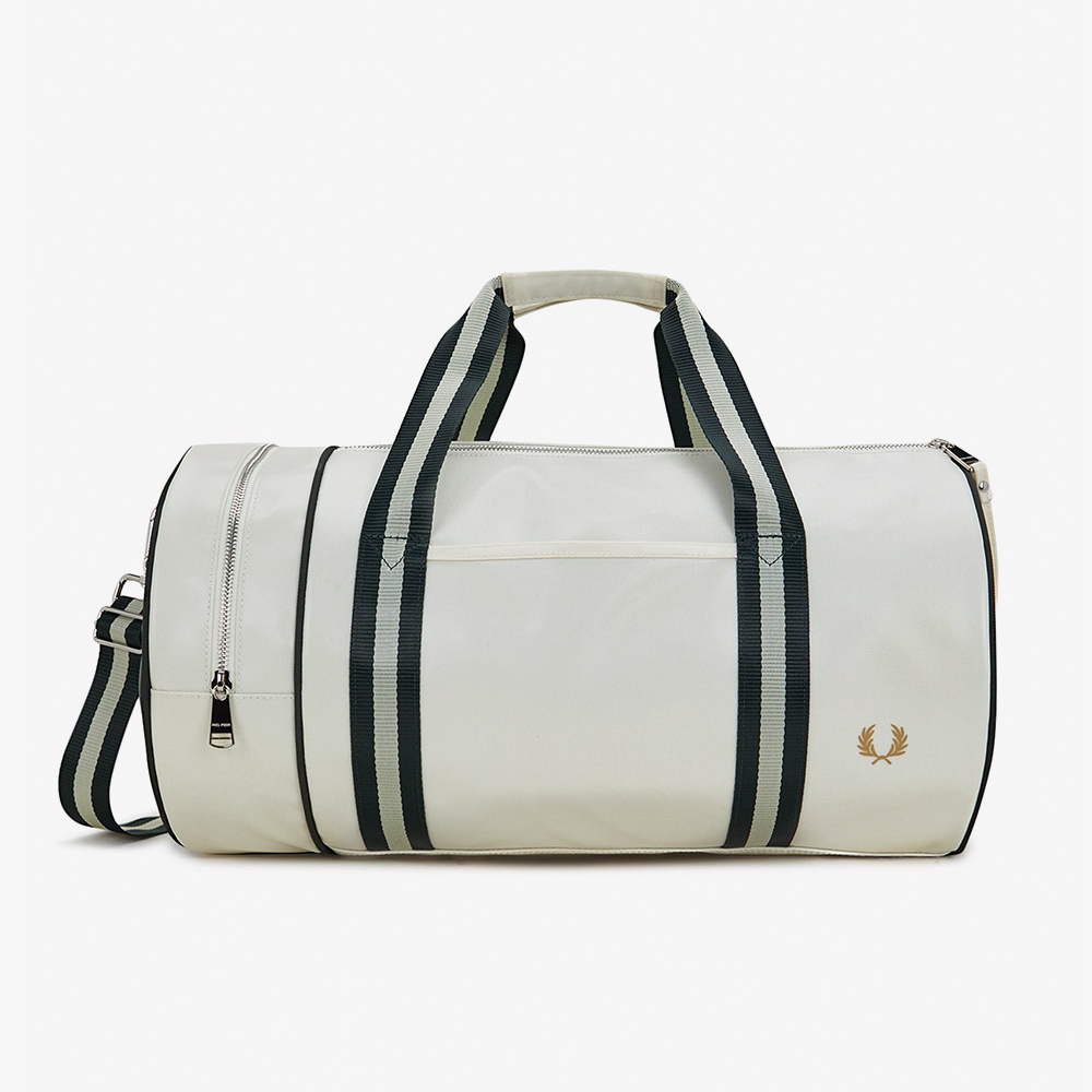프레드페리 클래식 배럴 백 에크루/나이트그린(Fred Perry Classic Barrel Bag Ecru/Nghtgreen) - 3