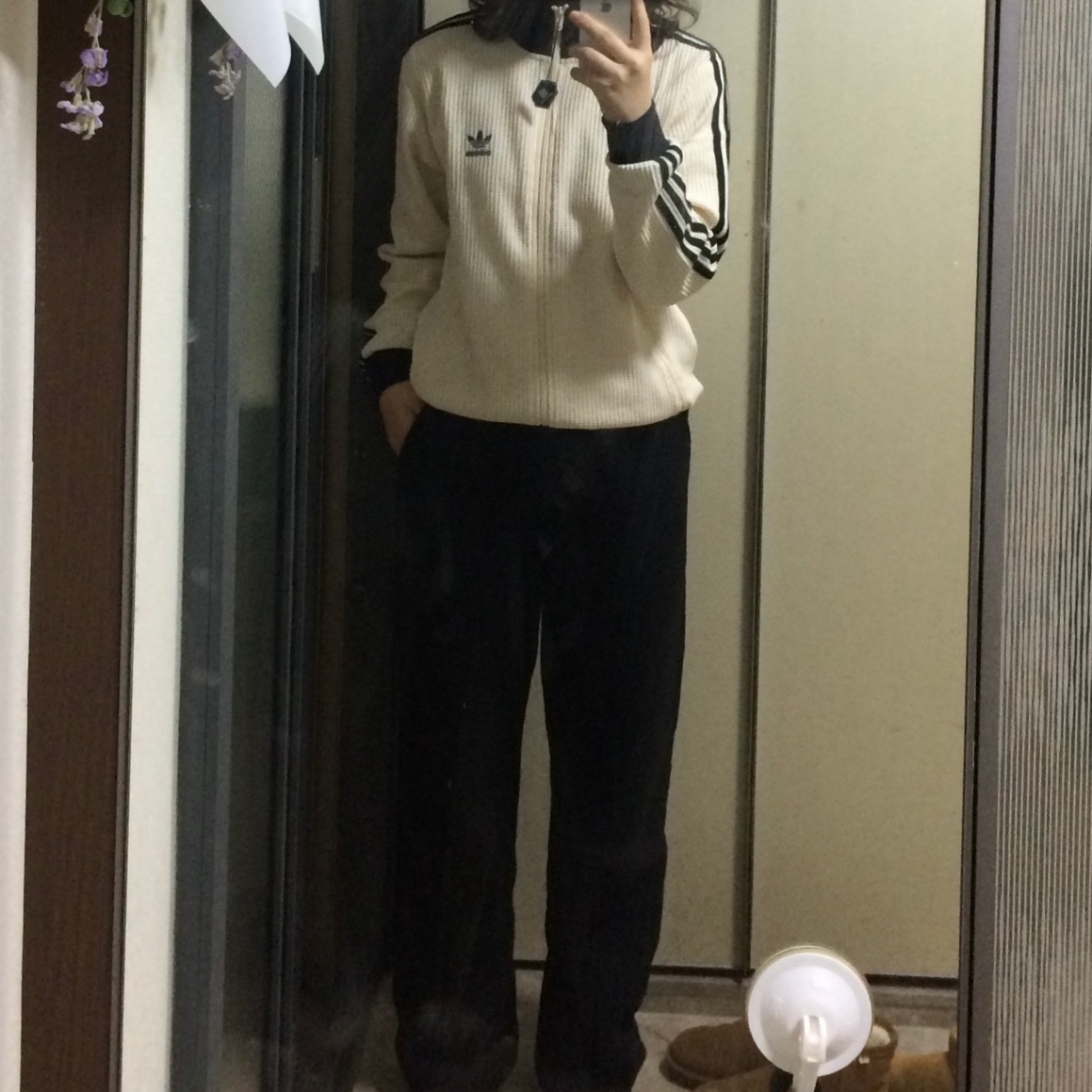 Adidas Waffle Beckenbauer Track Top Wonder White - KR Sizing 착용 스타일