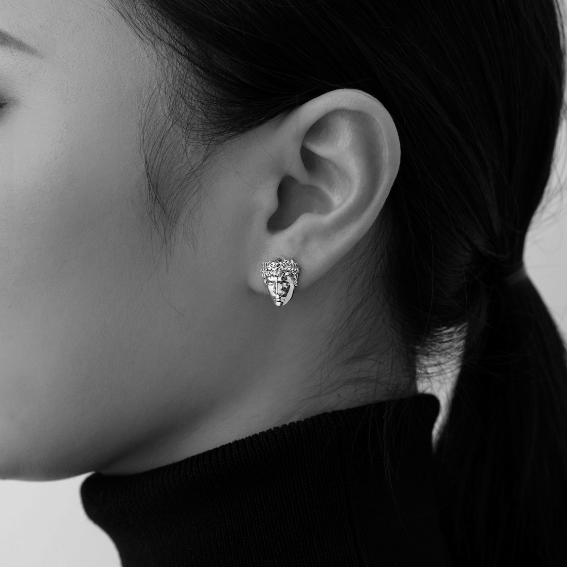 다비드 아발론 14mm 다비드 피스 실버 이어링 2pcs(DAVID AVLN 14mm David Piece Silver Earring 2pcs) - 3