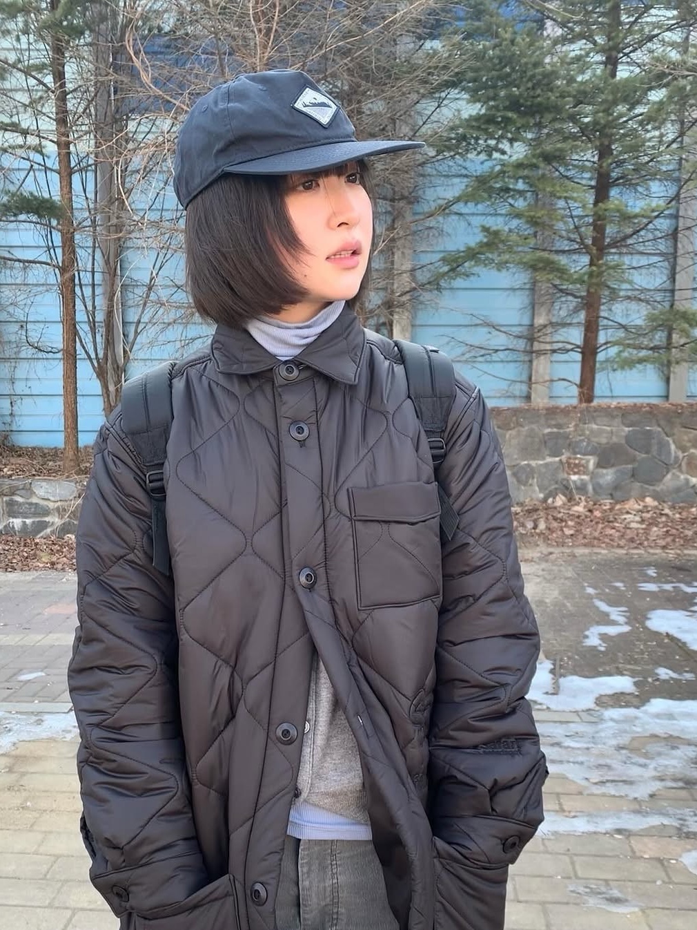 Safarispot  S.T.C QUILTING JACKET BLACK, Safarispot  S.T.C QUILTING JACKET BEIGE 착용 스타일