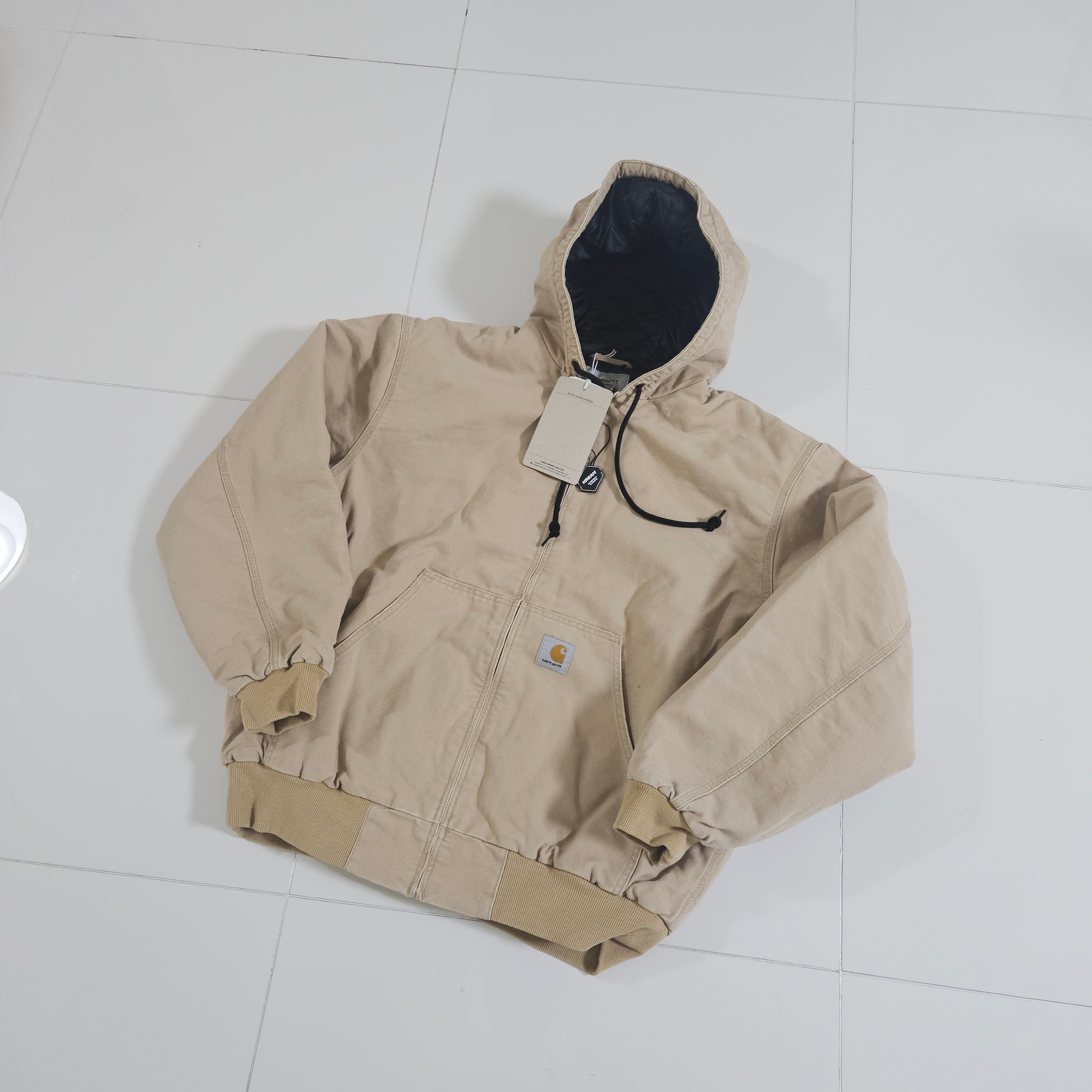 Carhartt WIP Dearborn Canvas OG Active Jacket Dusty Hamilton Brown Aged Canvas - Winter 착용 스타일