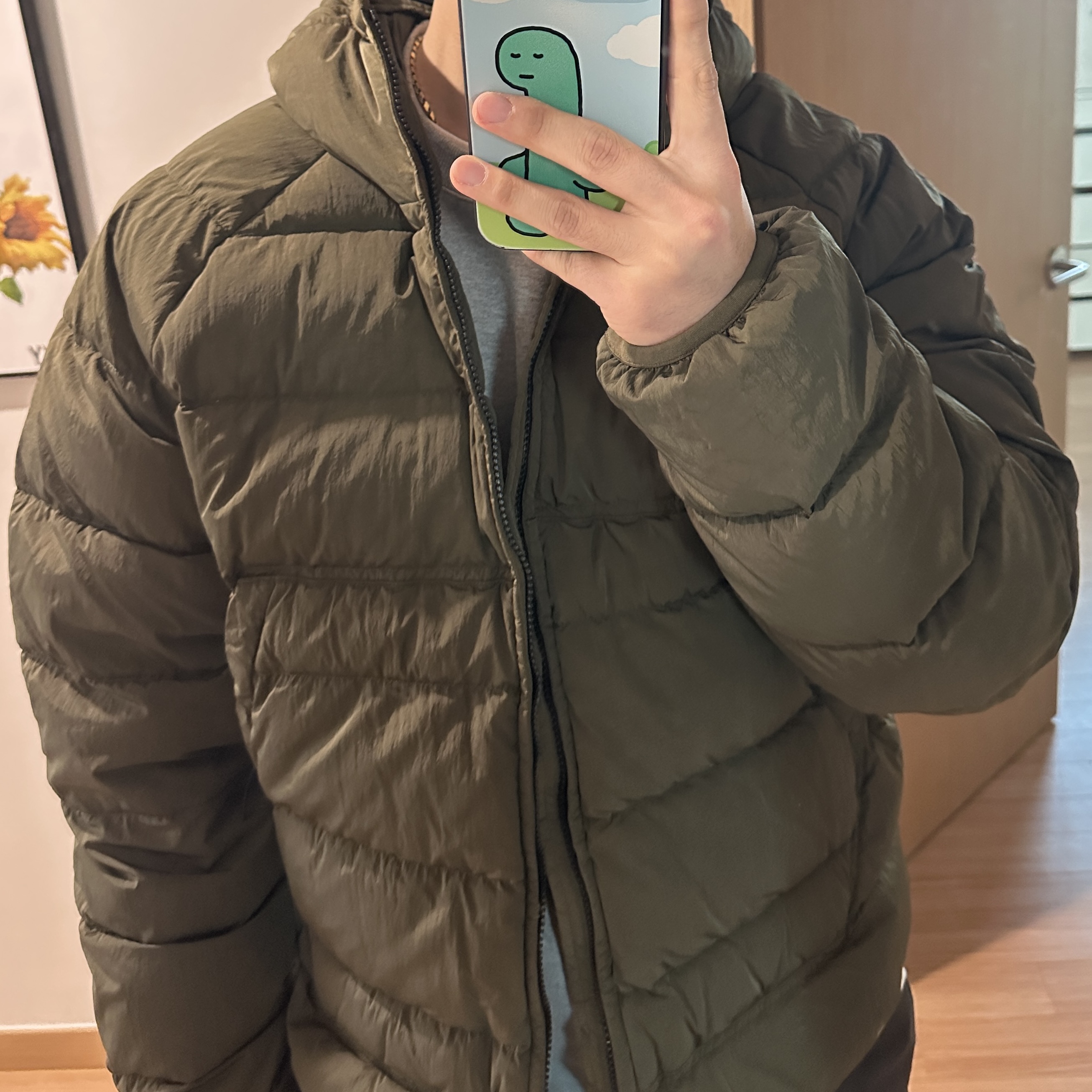 C.P. Company Eco-Chrome R Hooded Down Goggle Jacket Ivy Green - 23FW 착용 스타일 - 6