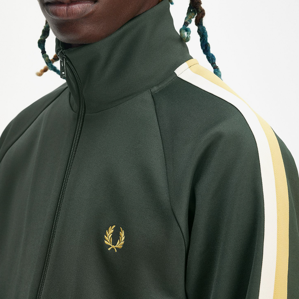 프레드페리 투 컬러 테잎 트랙재킷 코트 그린(Fred Perry Two Colour Tape Track Jacket Court Green) - 5