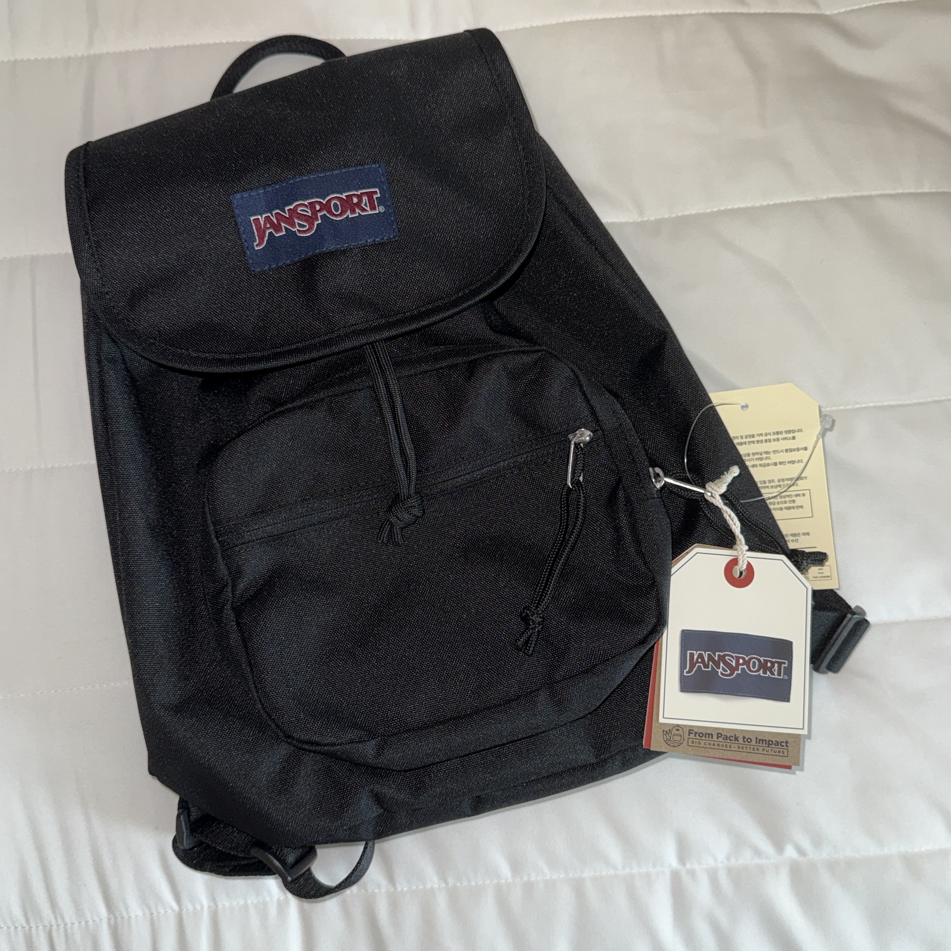Jansport Highlands Mini Backpack Black 착용 스타일
