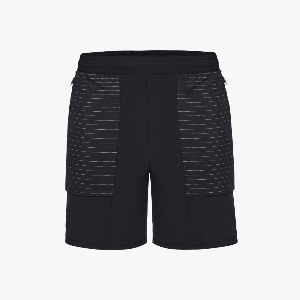 프로-스펙스 리플렉티브 러닝 5부 팬츠 블랙(PRO-SPECS Reflective Running Shorts Black) - 2