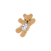 Yvmin Greeting Flocked Bear Hair Clip Brown Right - 25SS