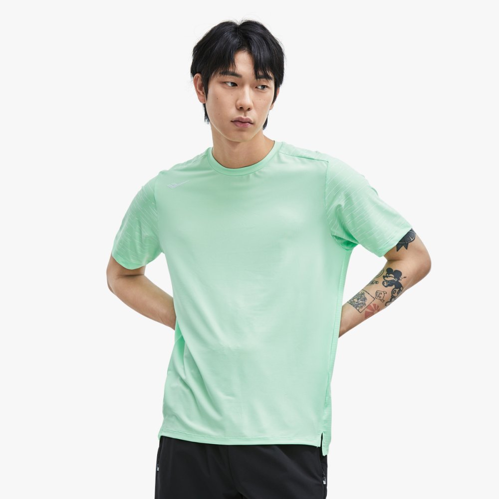프로-스펙스 소매 리플렉티브 러닝 반팔 티셔츠 라임(PRO-SPECS Reflective Running T-Shirt Lime) - 2