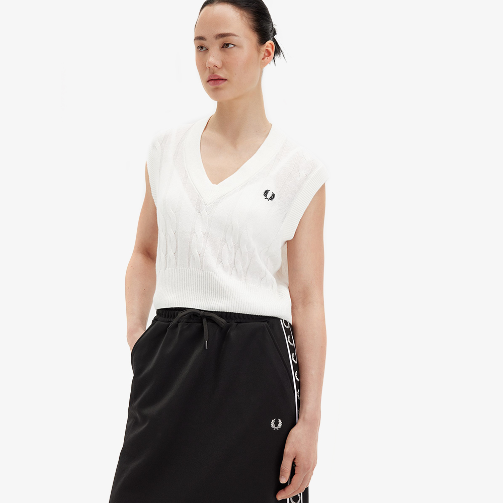 프레드페리 케이블 니트 베스트 스노우화이트(Fred Perry Cable Knit Vest Snow White) - 4