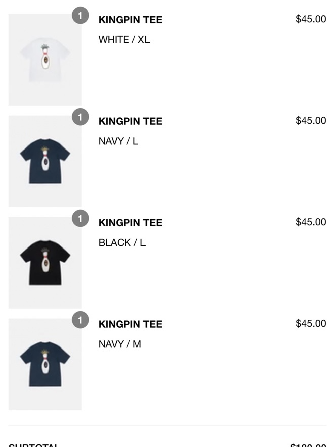 Stussy Kingpin T-Shirt Black, Stussy Kingpin T-Shirt White 착용 스타일 - 1