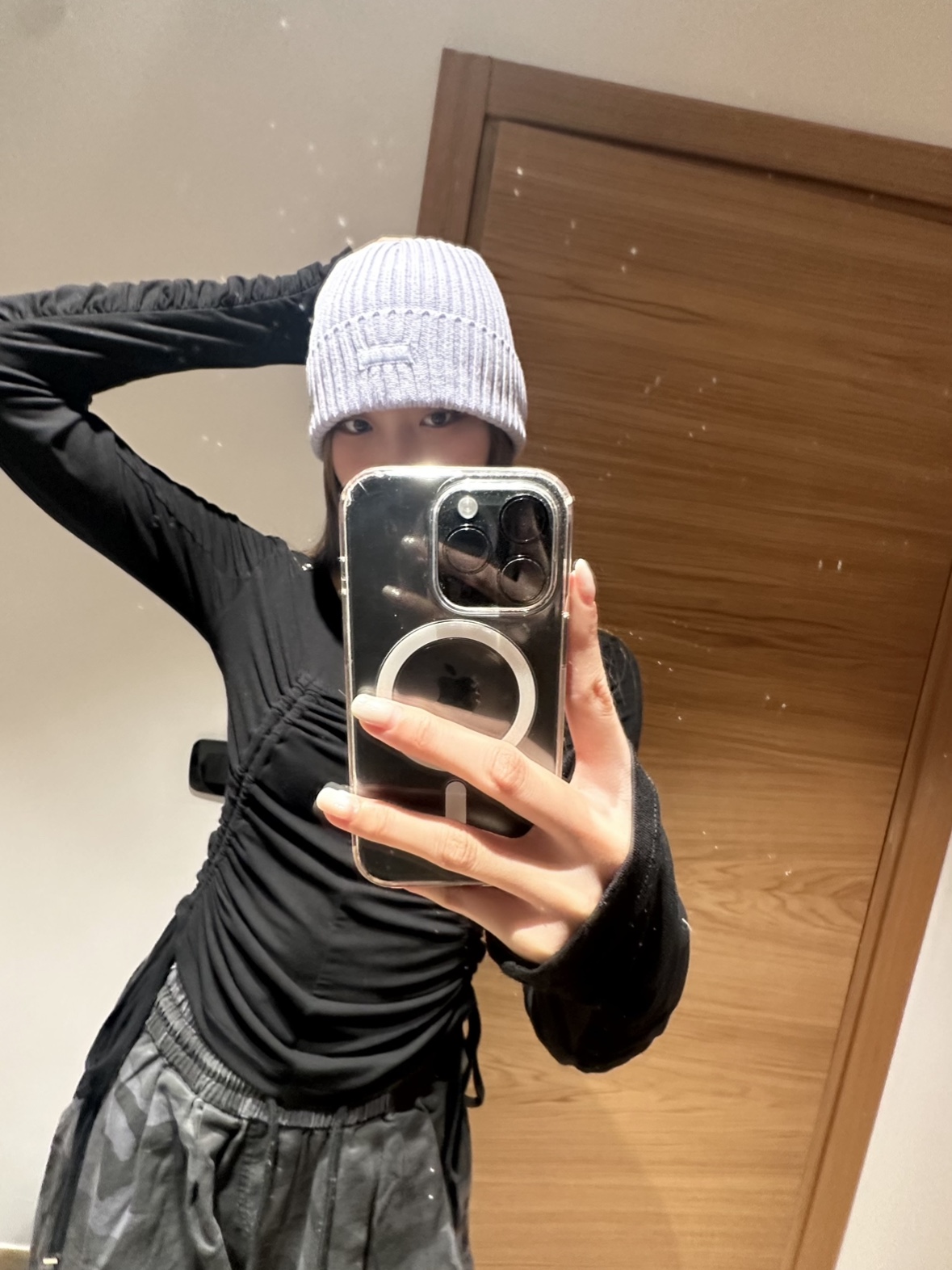 Supreme Overdyed Beanie Lavender - 24SS 착용 스타일 - 1