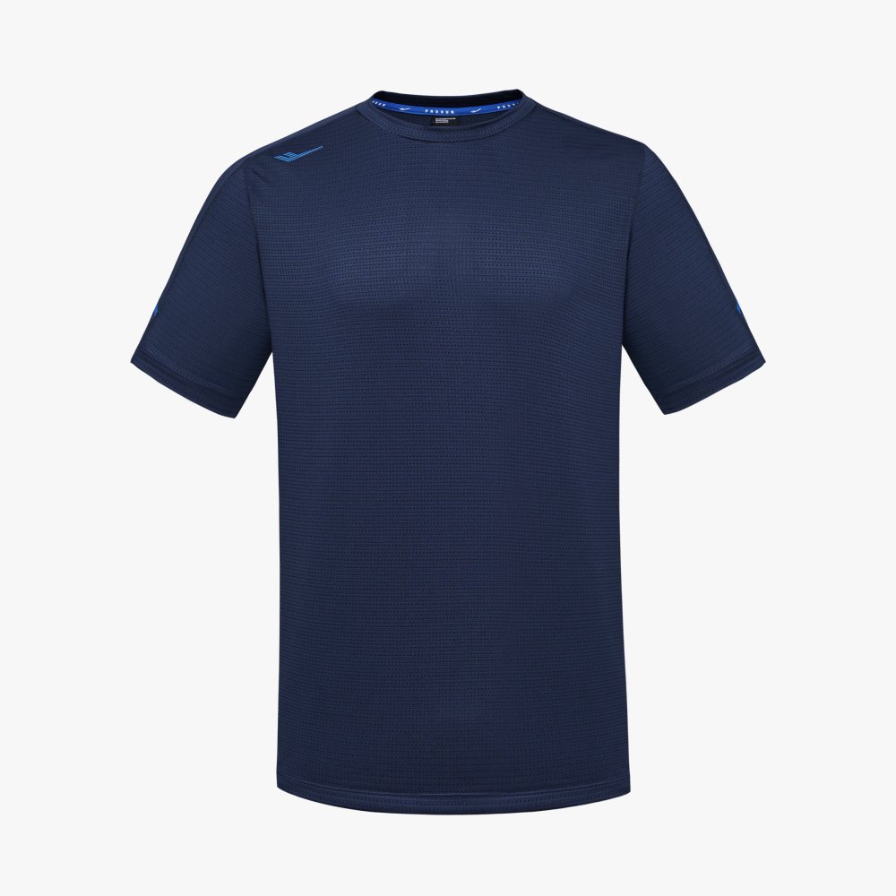 프로-스펙스 JQD 통기 러닝 반팔 티셔츠 다크네이비(PRO-SPECS JQD Breathable Running Short Sleeve T-Shirt Dark Navy) - 4