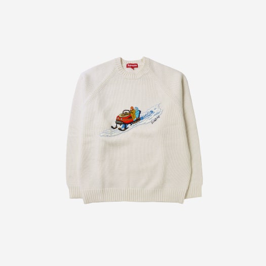 슈프림 스노우모빌 스웨터 화이트 - 24FW | Supreme | KREAM