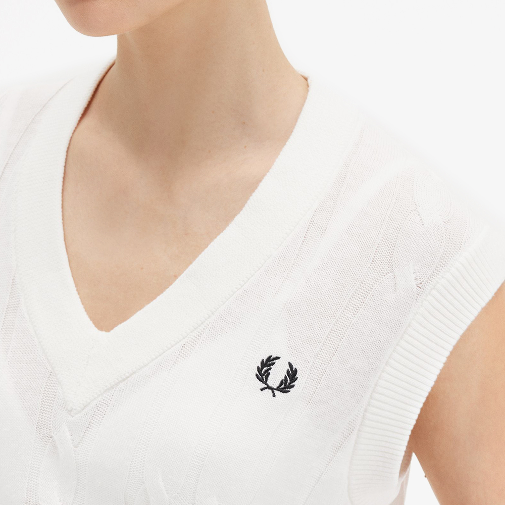 프레드페리 케이블 니트 베스트 스노우화이트(Fred Perry Cable Knit Vest Snow White) - 6