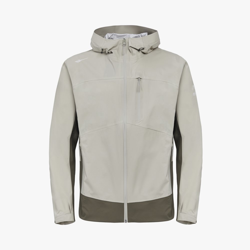 프로-스펙스 후디드 2.5LAYER 경량 방수 트레일 러닝 자켓 라이트베이지(PRO-SPECS Hooded 2.5LAYER Lightweight Waterproof Trail Running Jacket Light Beige) - 2