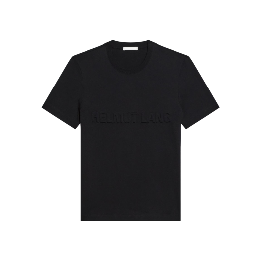 KM5BTSSHL20BK Helmut Lang Embossed Logo Tee Black - 25SS