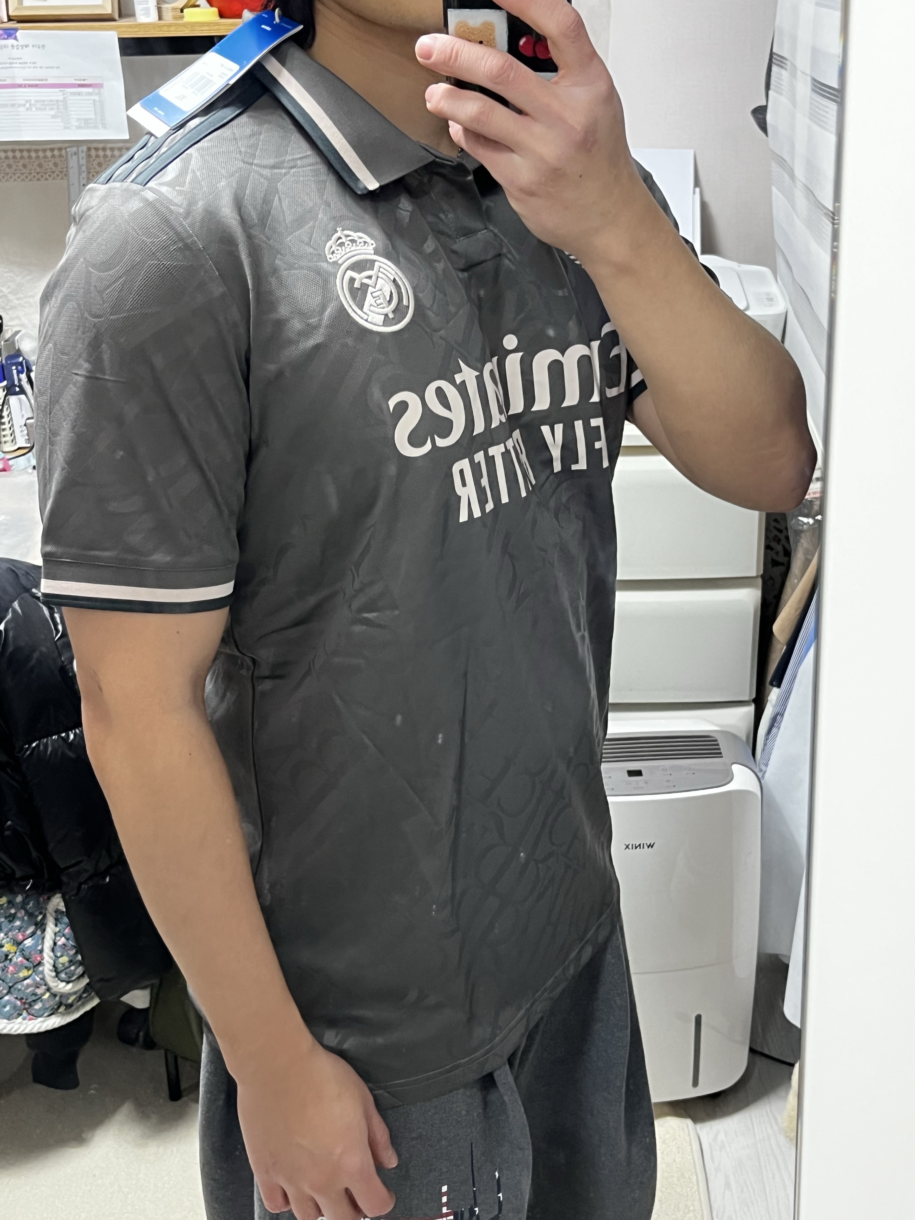 Adidas Real Madrid 2024/25 3rd Jersey Charcoal - KR Sizing (Non Marking Ver.) 착용 스타일 - 3