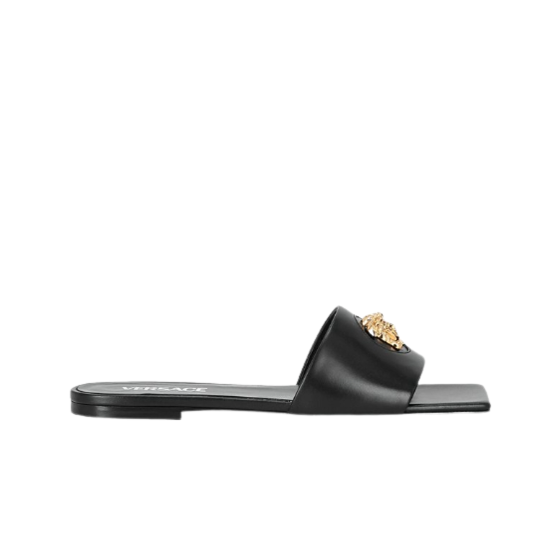 DST619C-DVT2P-1B00V (W) Versace La Medusa Sandals Black Gold