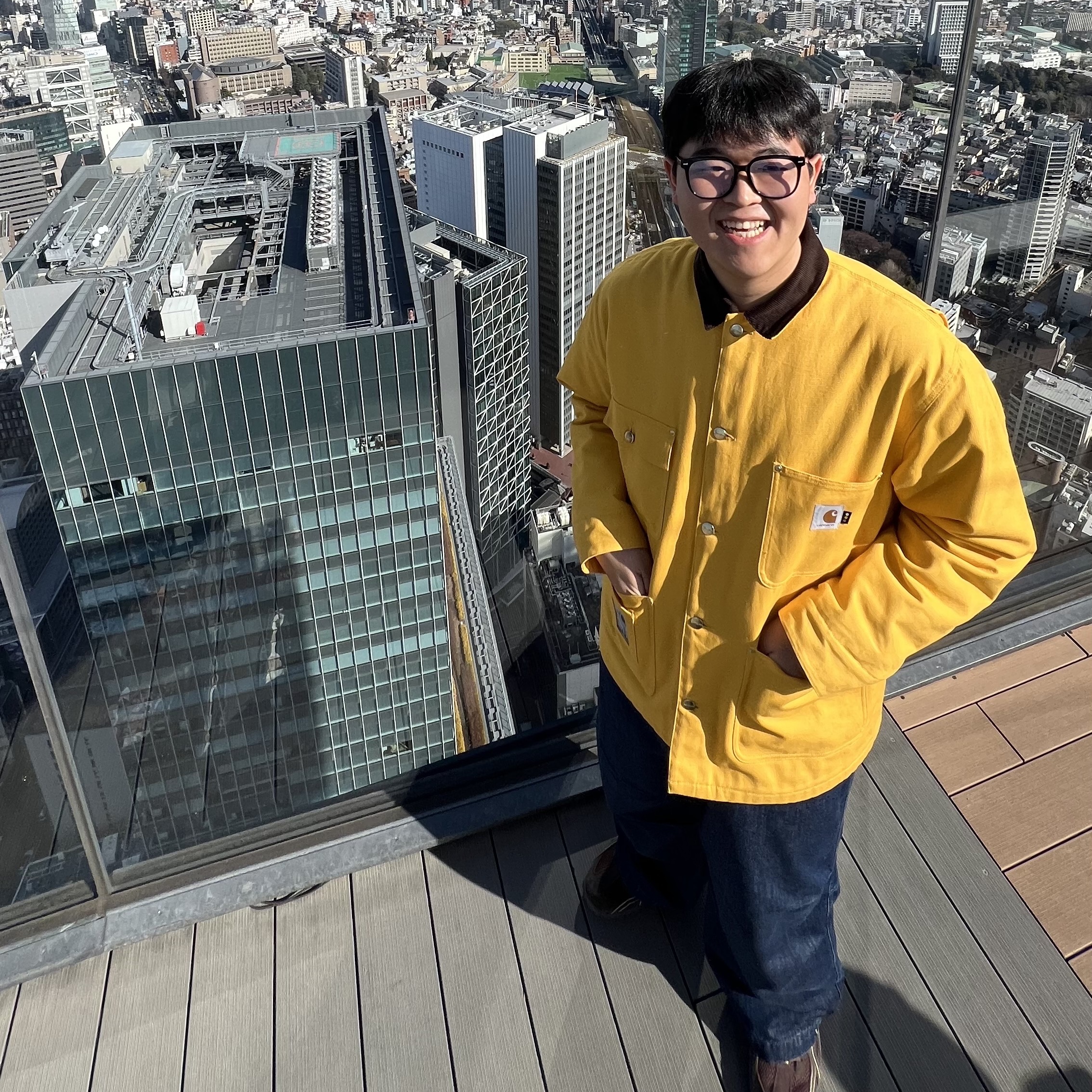 Carhartt WIP x IAB Studio OG Chore Coat Yellow 착용 스타일 - 2