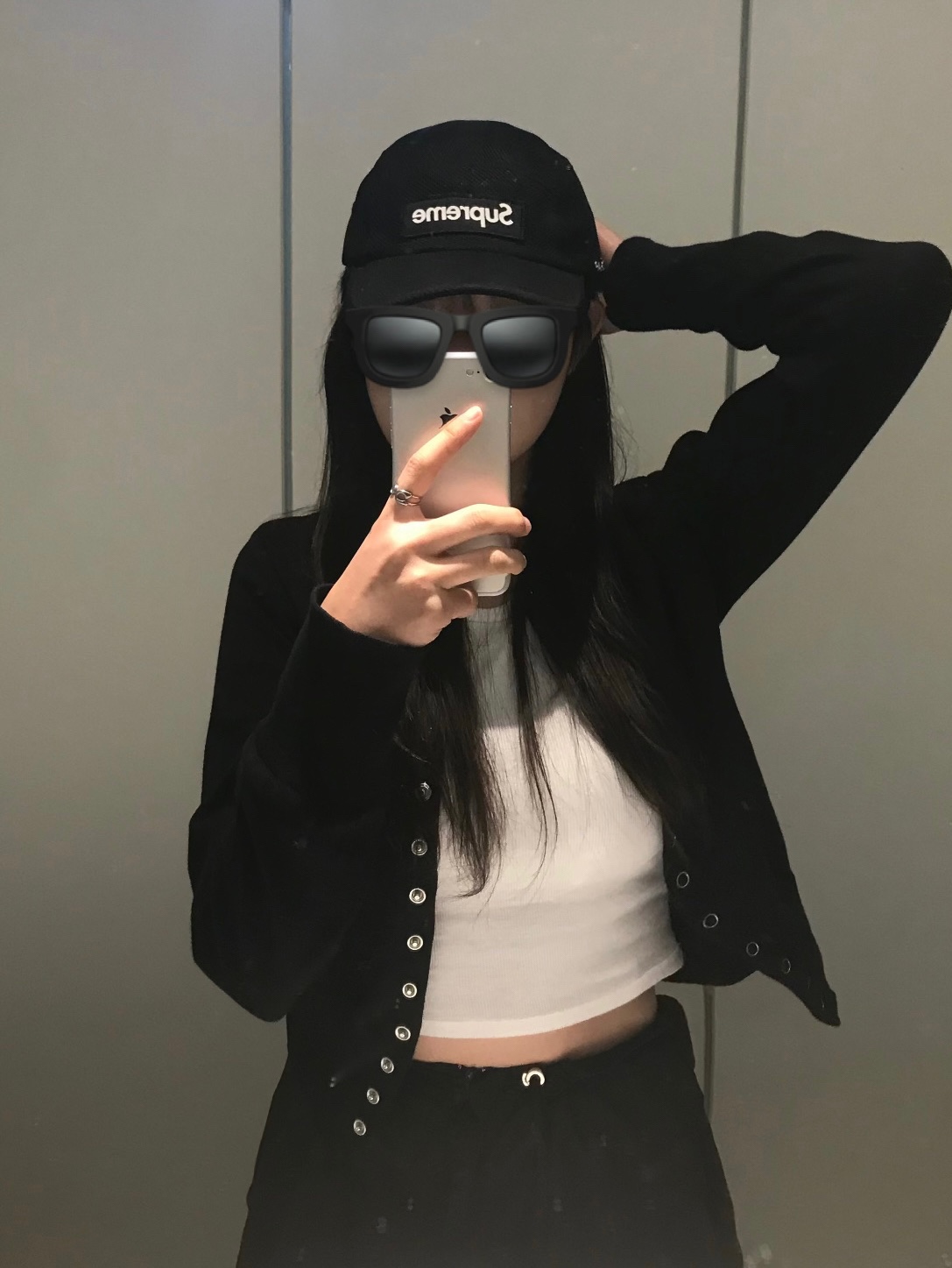Supreme Mesh Cordura Camp Cap Black - 23SS 착용 스타일