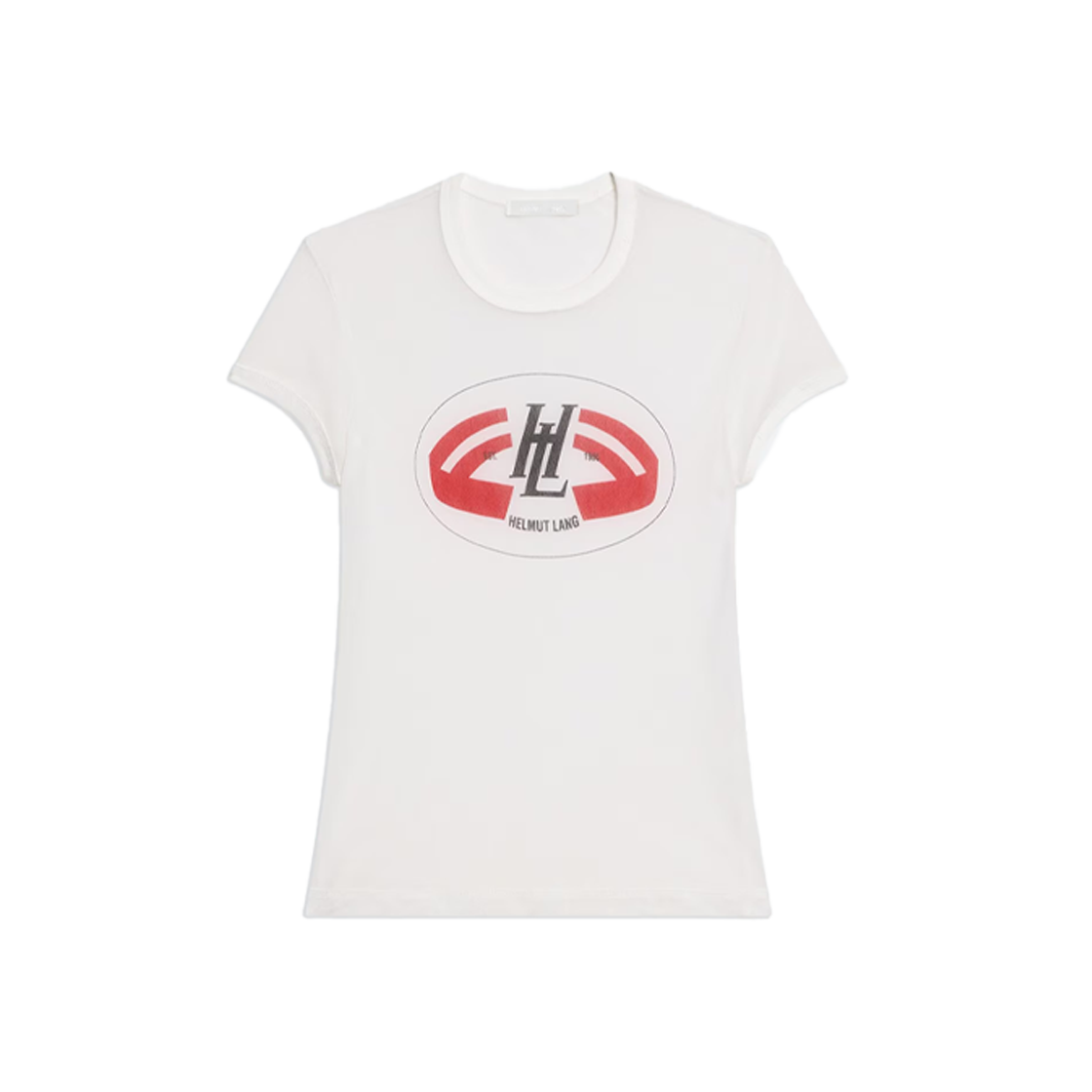 헬무트 랭 우먼 로고 슬림 티 화이트 - 25SS(Helmut Lang Women Logo Slim Tee White - 25SS)