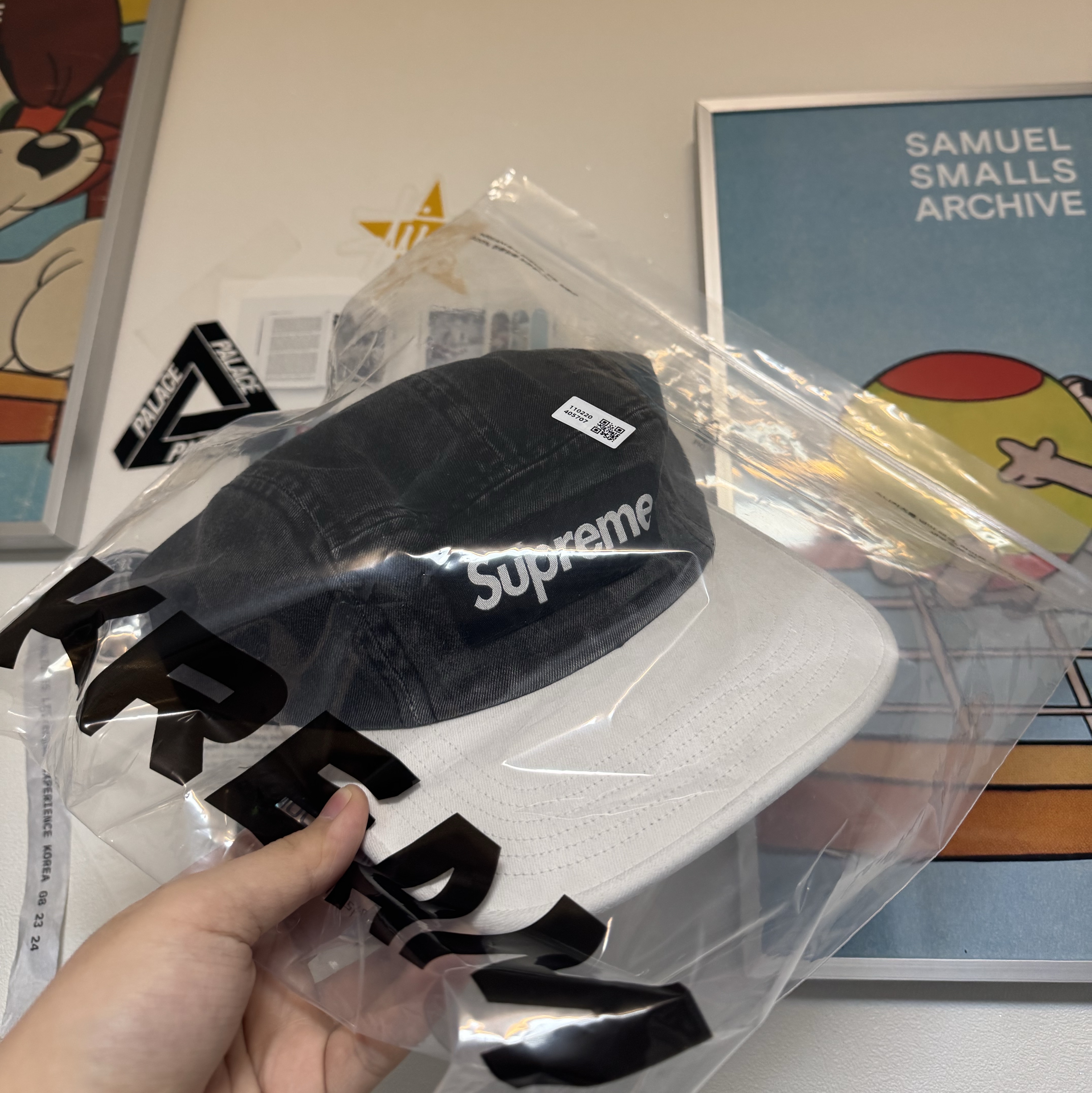 Supreme Pigment 2-Tone Camp Cap Black - 24SS 착용 스타일
