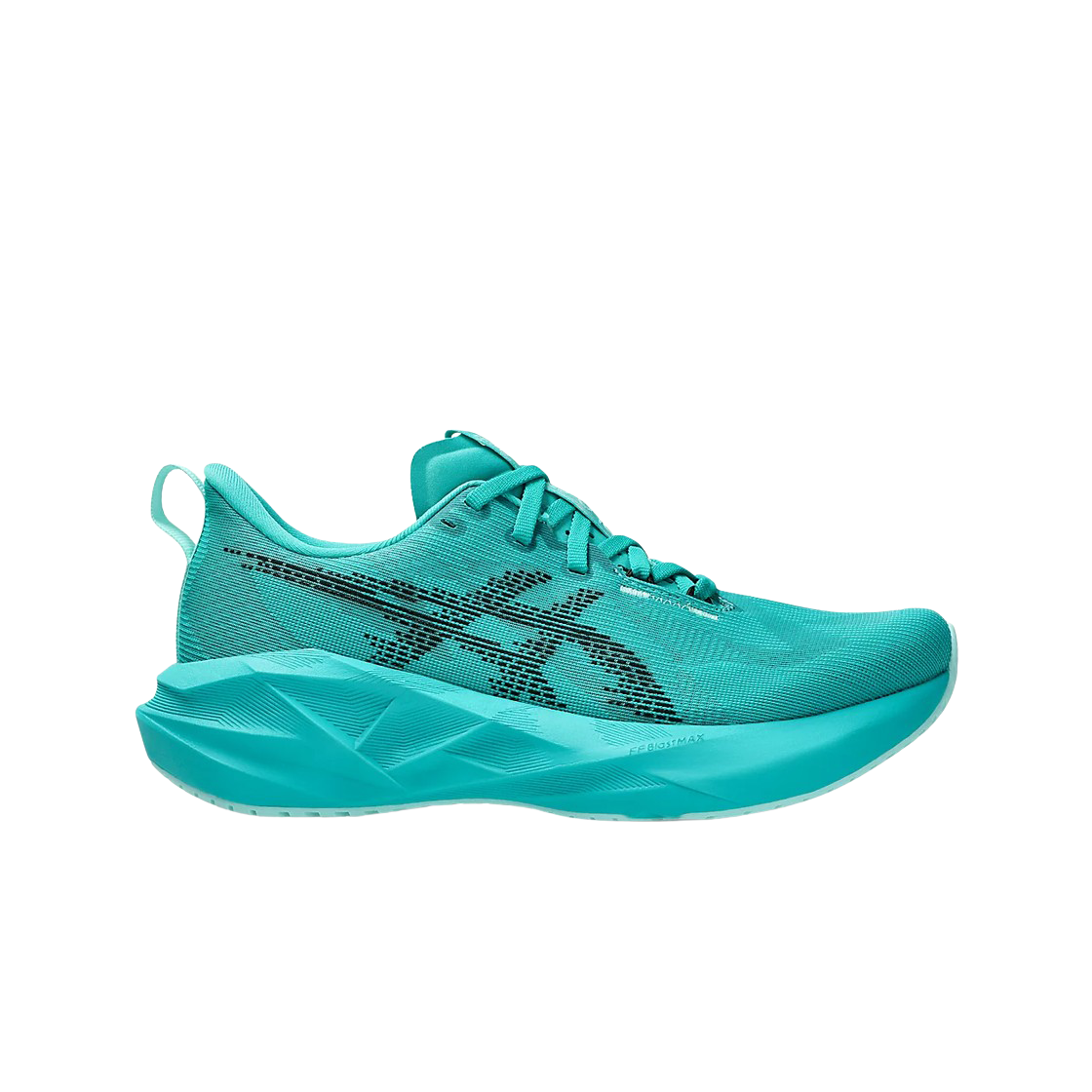 (W) 아식스 노바블라스트 5 웨이브 틸 블랙((W) Asics Novablast 5 Wave Teal Black) - 1