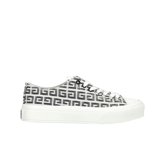 (W) Givenchy 4G Jacquard City Low Sneakers White Black