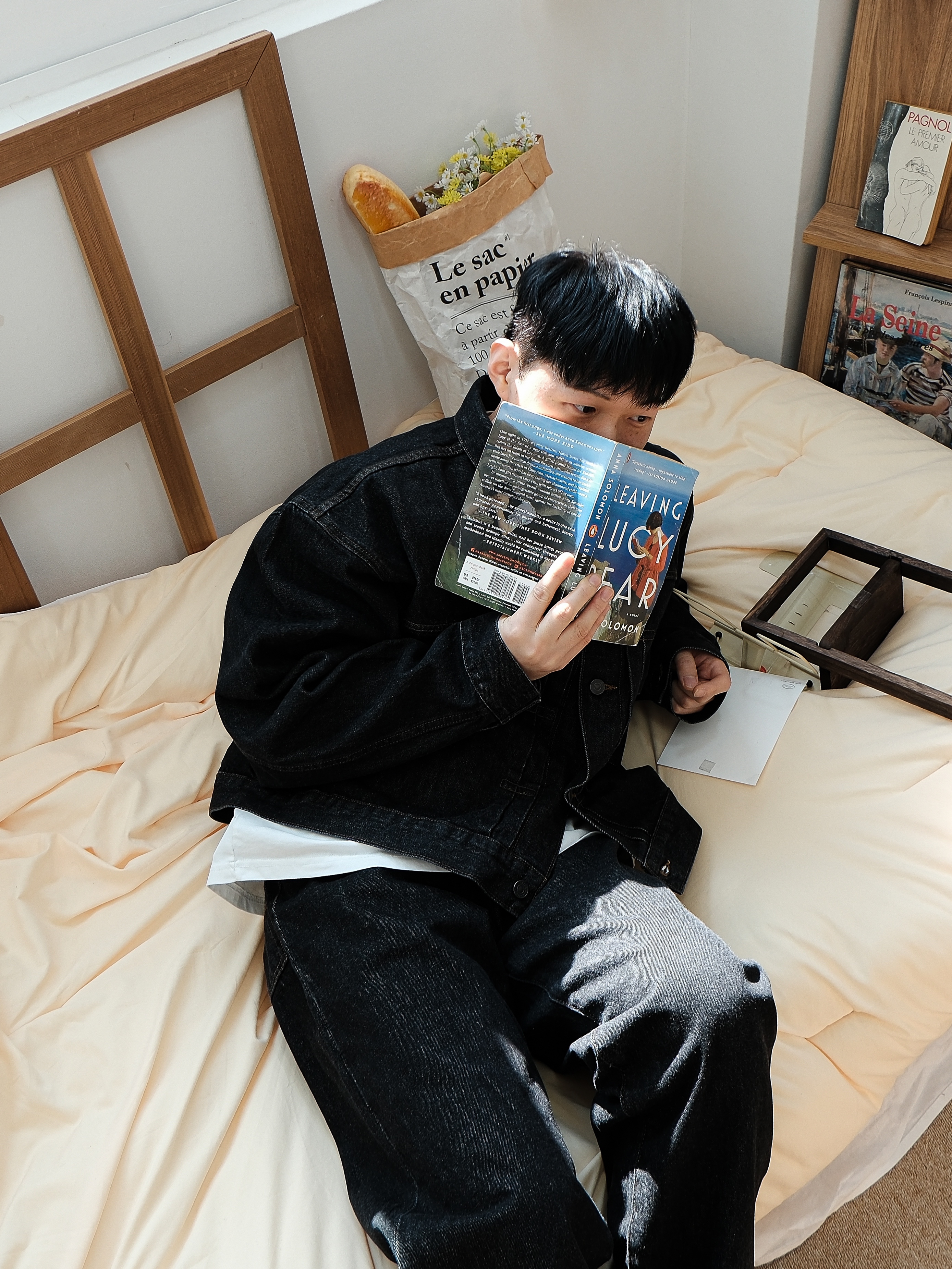 Levi's x Beams Denim Jacket Black Rinse, Levi's x Beams Denim Pants Black Rinse 착용 스타일 - 9
