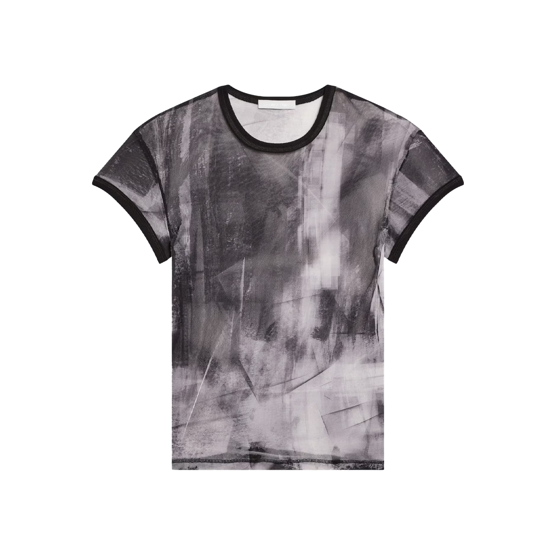 헬무트 랭 우먼 슬림 핏 티 블랙 멀티 - 25SS(Helmut Lang Women Slim Fit Tee Black Multi - 25SS)